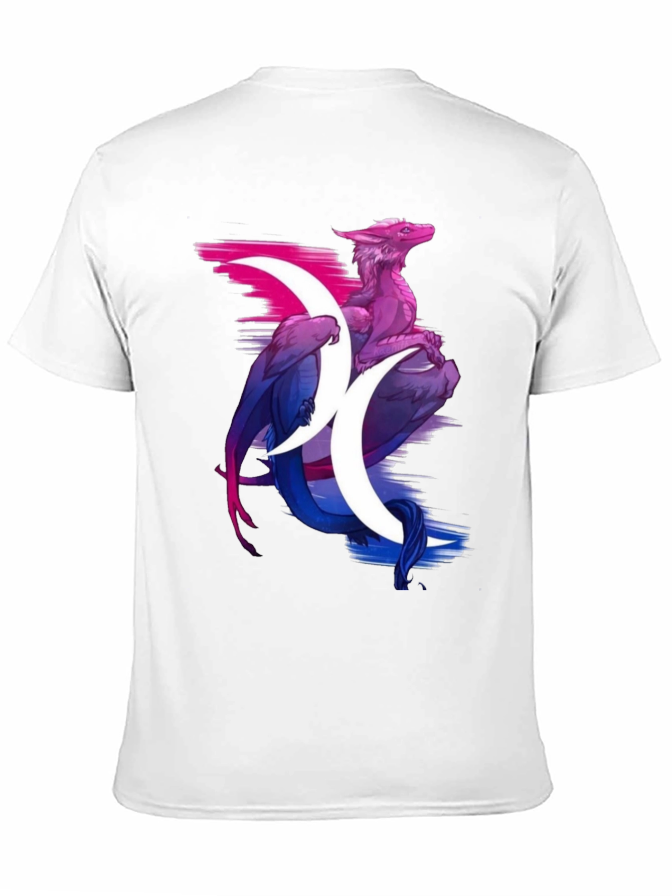 Bi Pride Dragon Graphic T-Shirt - Black
