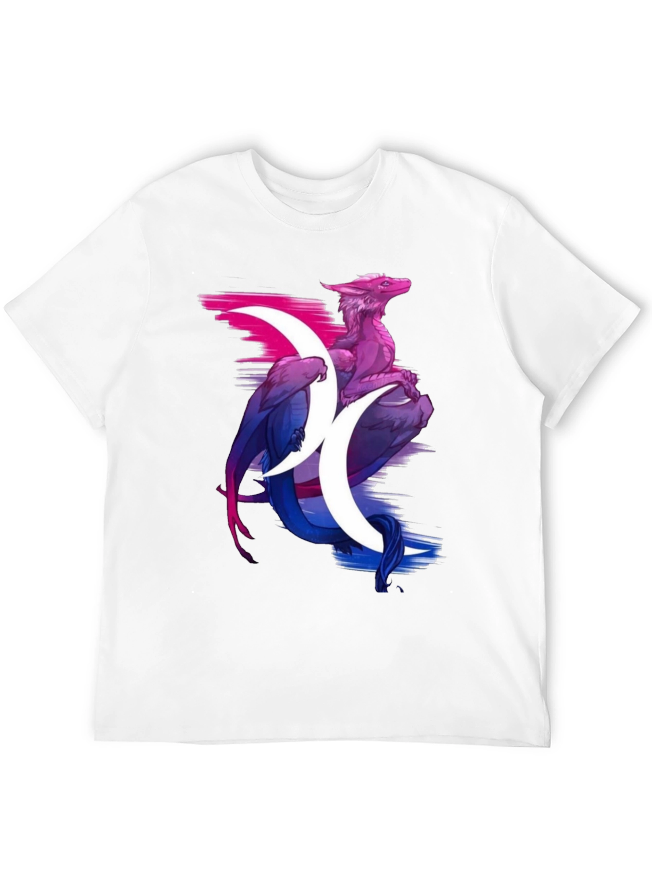 Bi Pride Dragon Graphic T-Shirt - Black
