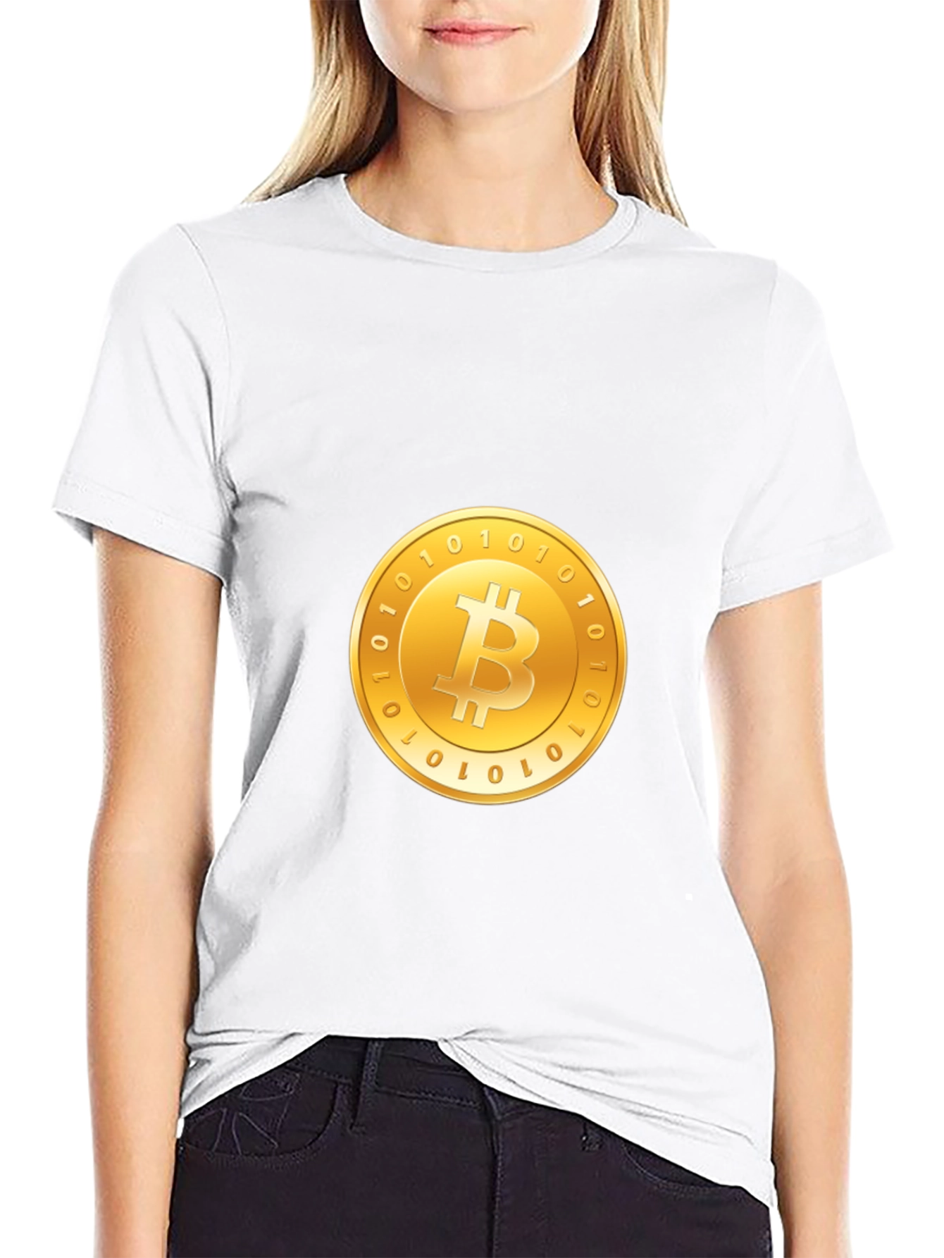 Bitcoin Crypto T-Shirt - Golden Coin Design