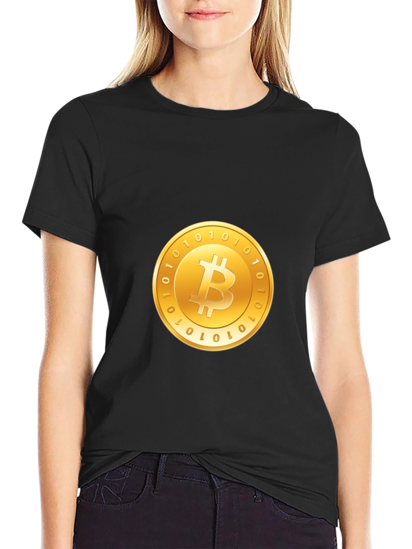 Bitcoin Crypto T-Shirt - Golden Coin Design