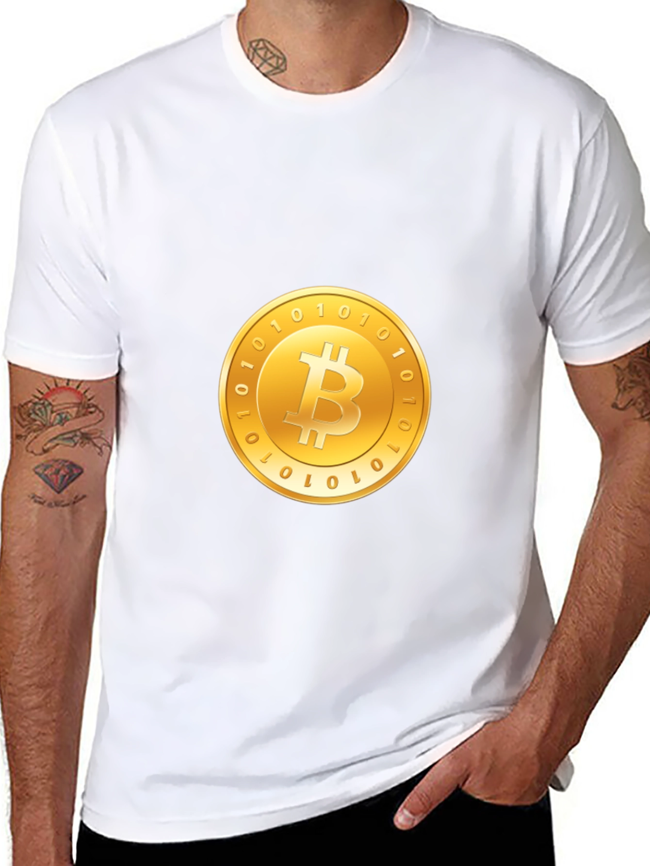 Bitcoin Crypto T-Shirt - Golden Coin Design