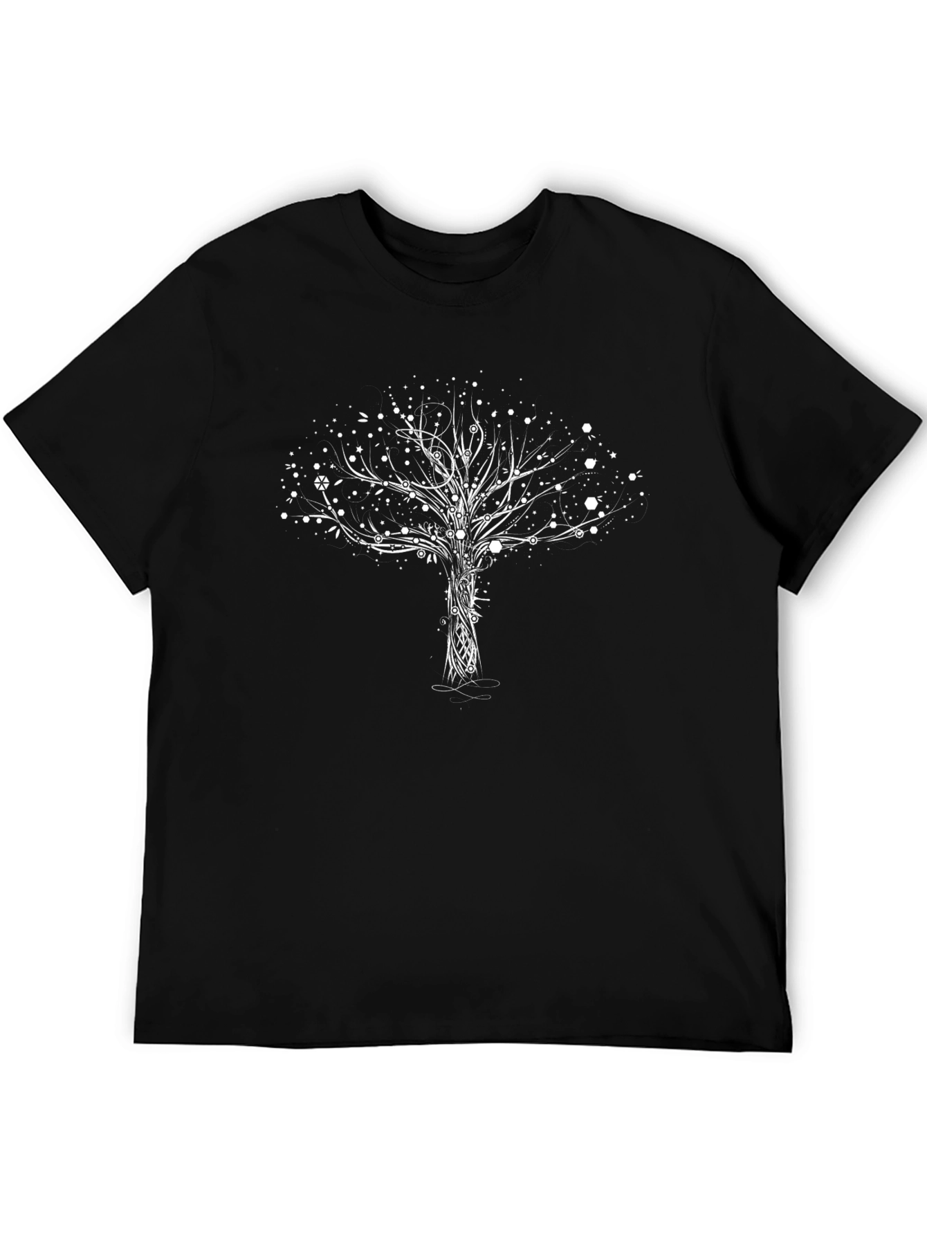 Tree of Life Graphic Tee - Black Cotton T-Shirt