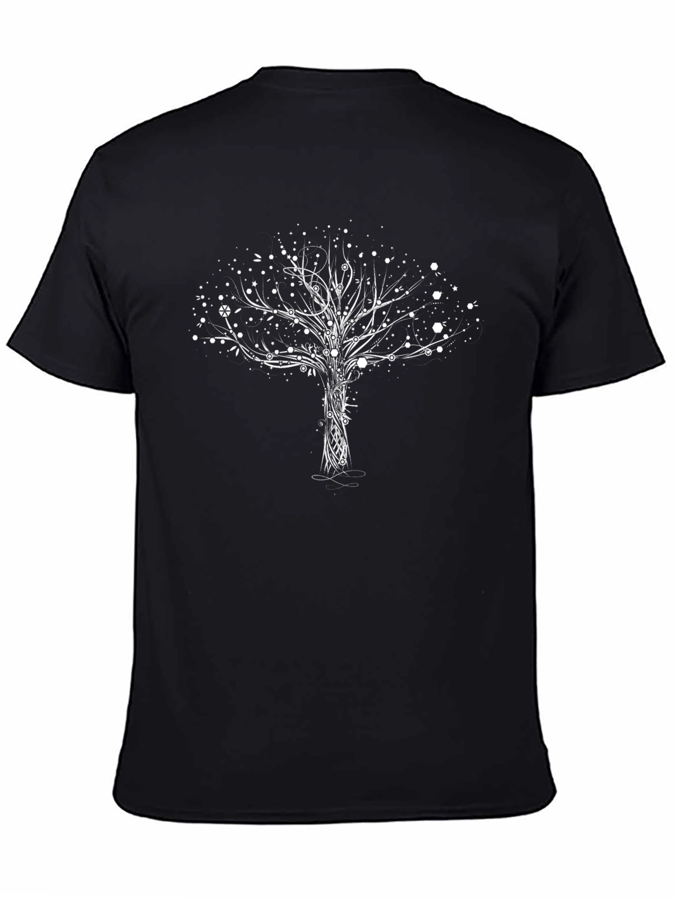 Tree of Life Graphic Tee - Black Cotton T-Shirt