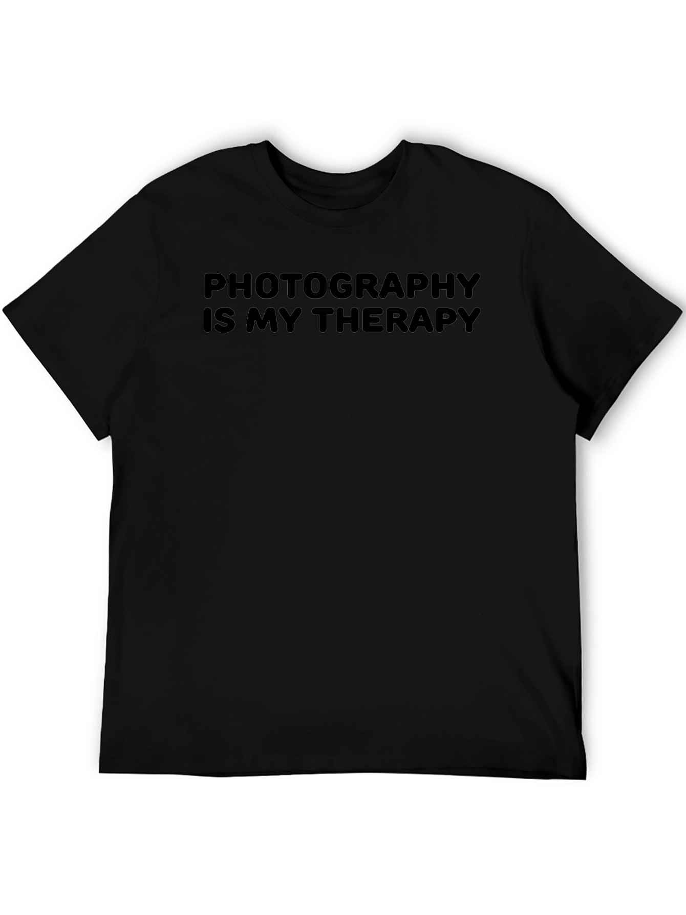 Photography is My Therapy Tee - Black