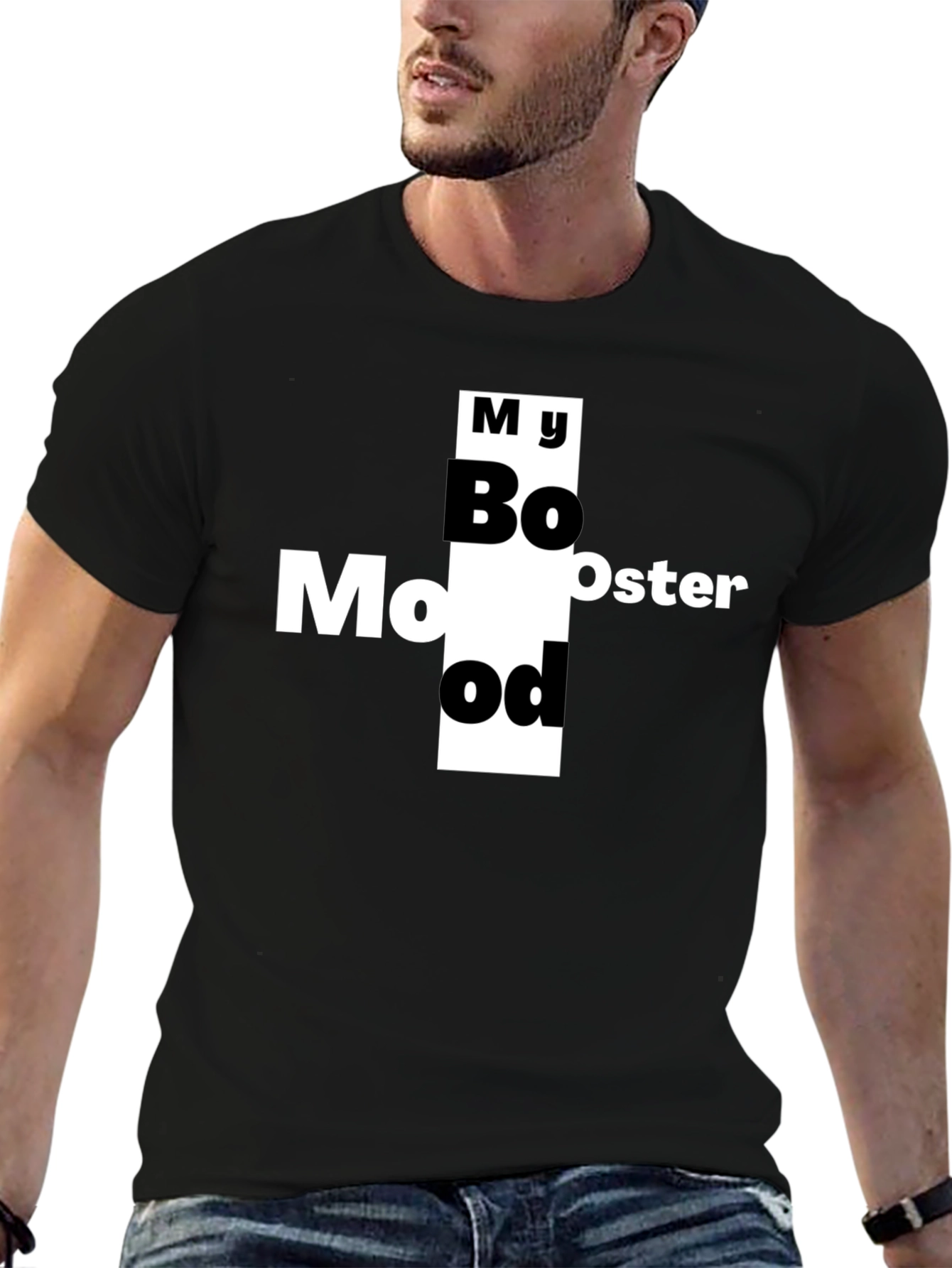 My Mood Booster Graphic T-Shirt - Black