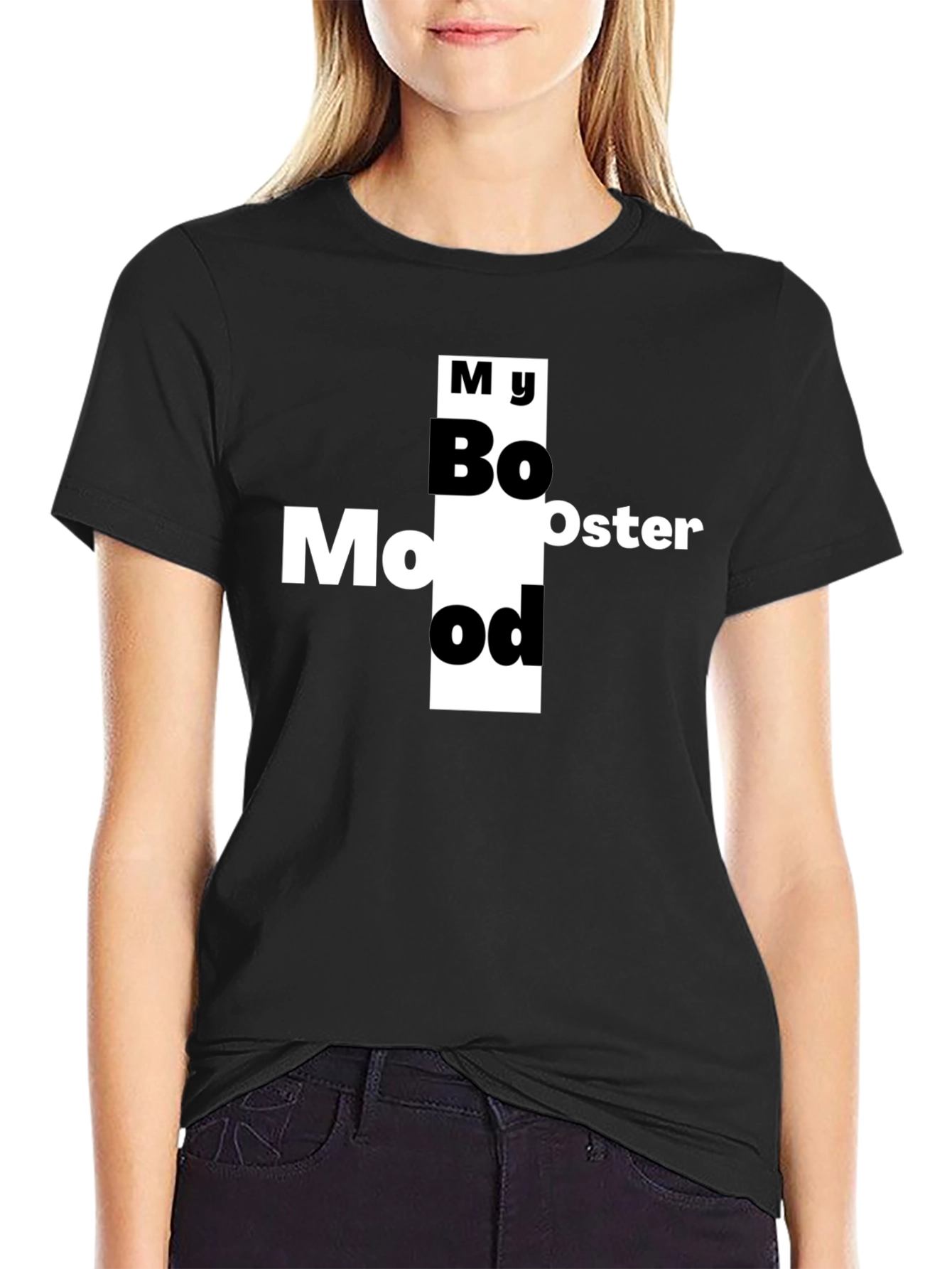 My Mood Booster Graphic T-Shirt - Black
