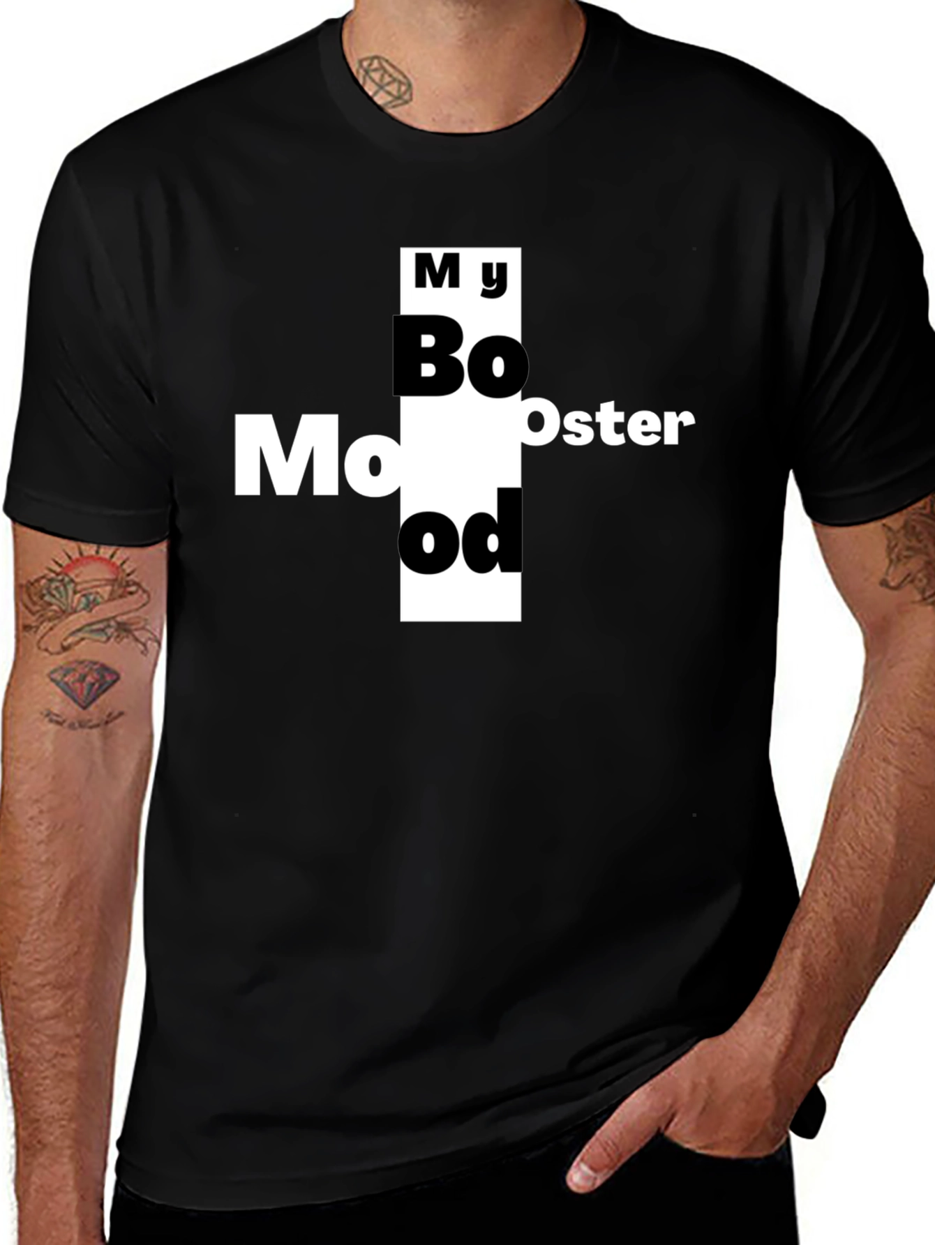 My Mood Booster Graphic T-Shirt - Black