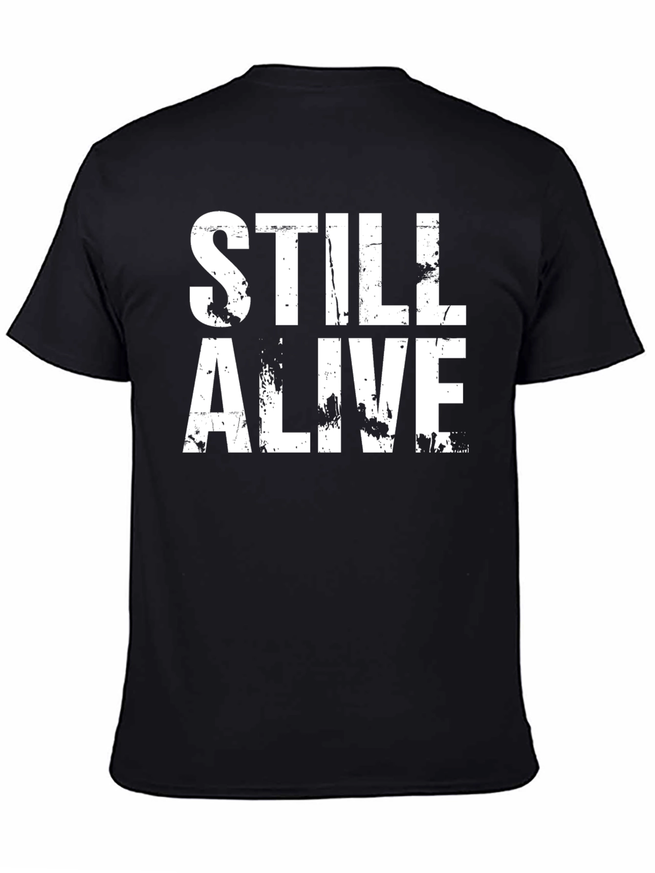 Still Alive Graphic Tee - Black Cotton T-Shirt