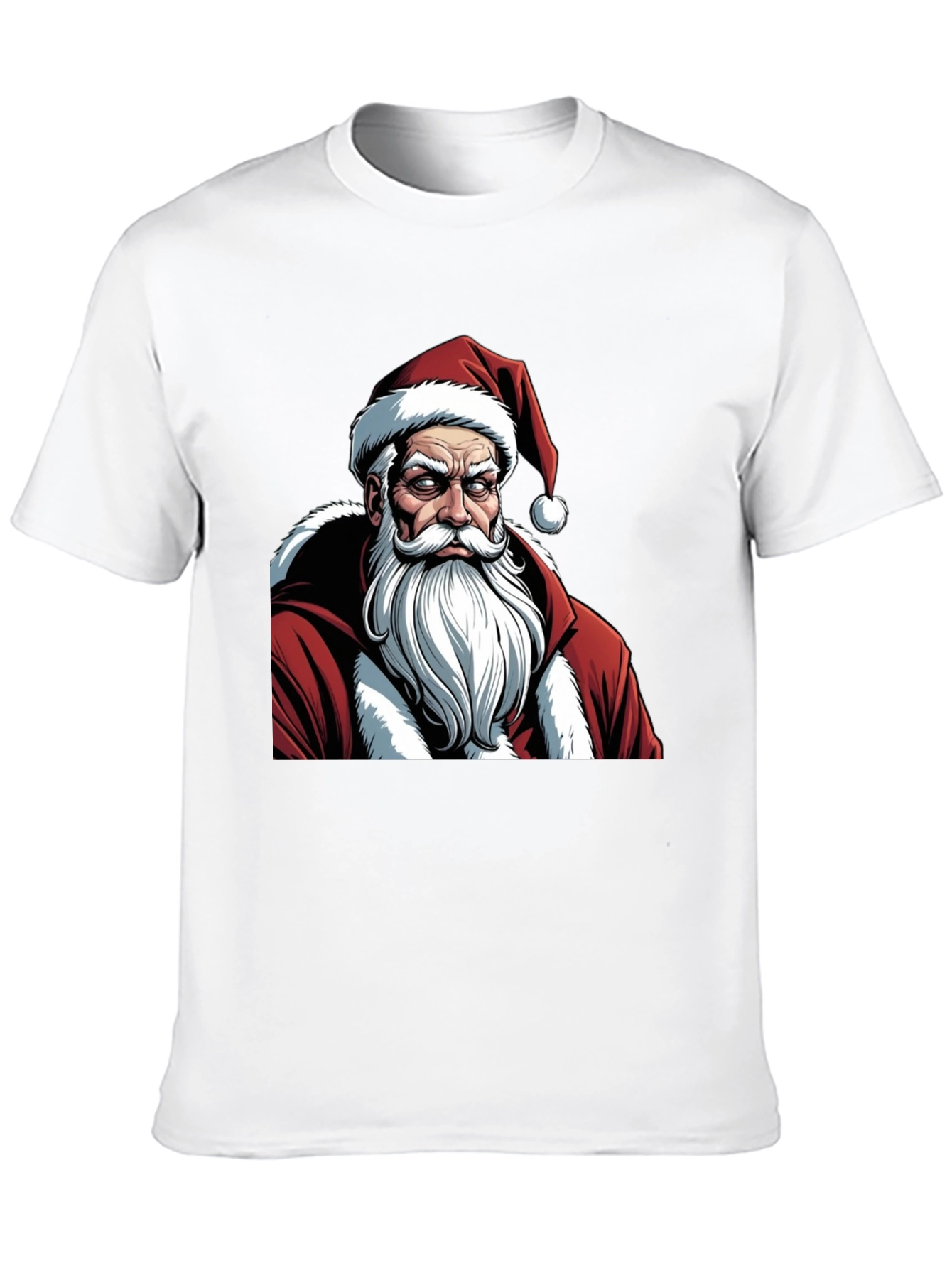 Grumpy Santa Graphic Tee - Holiday Humor T-Shirt