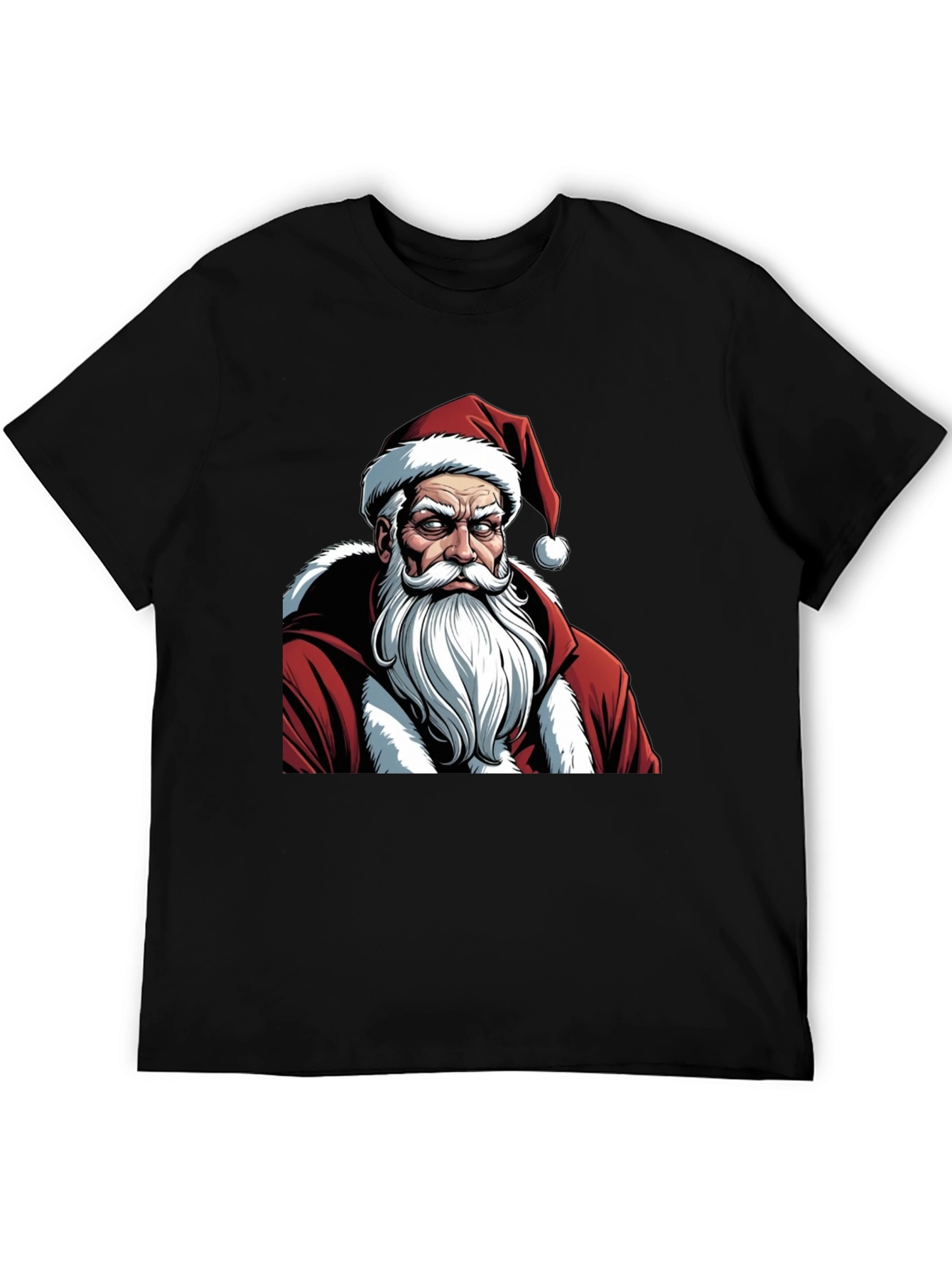 Grumpy Santa Graphic Tee - Holiday Humor T-Shirt
