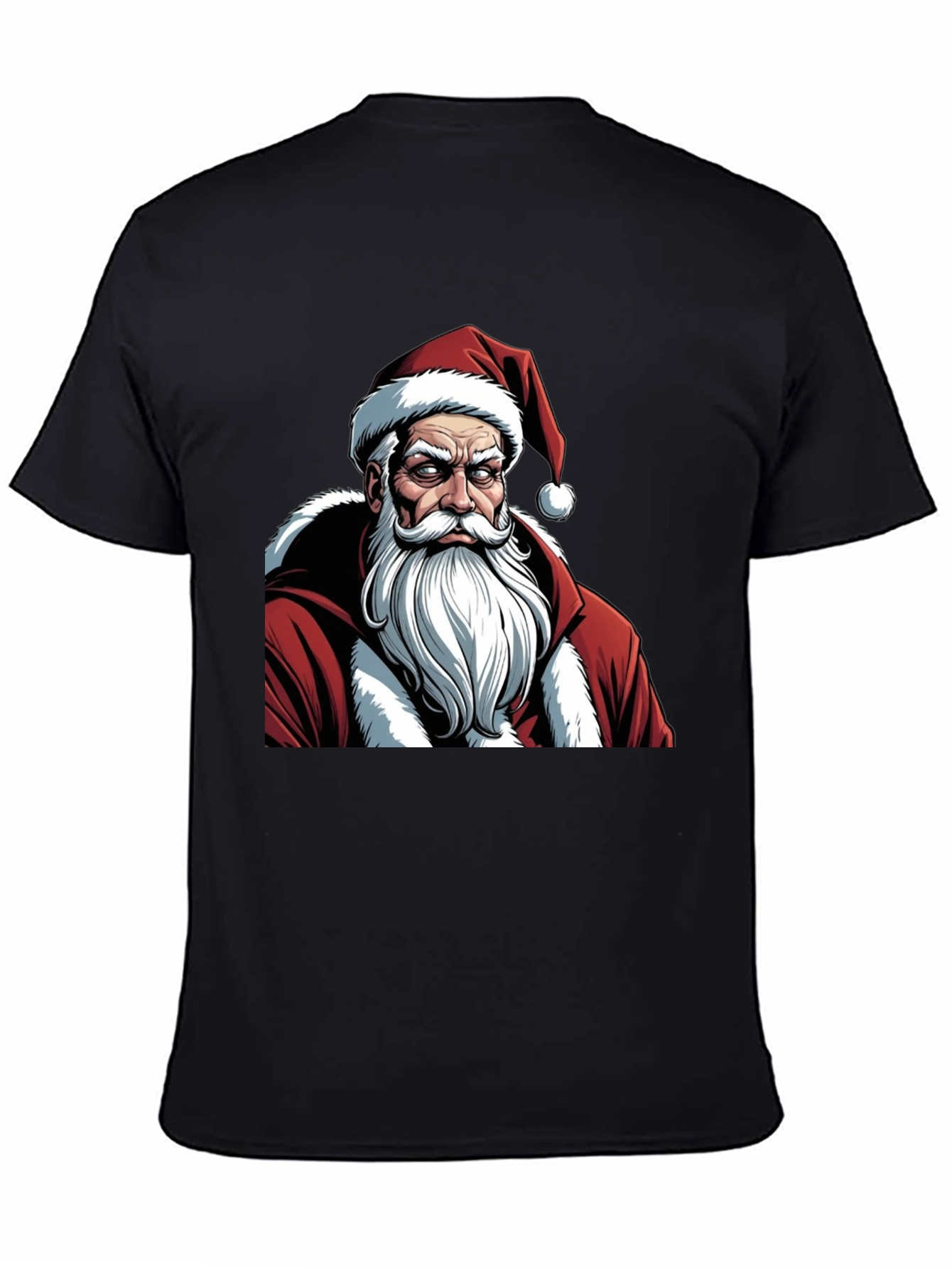 Grumpy Santa Graphic Tee - Holiday Humor T-Shirt