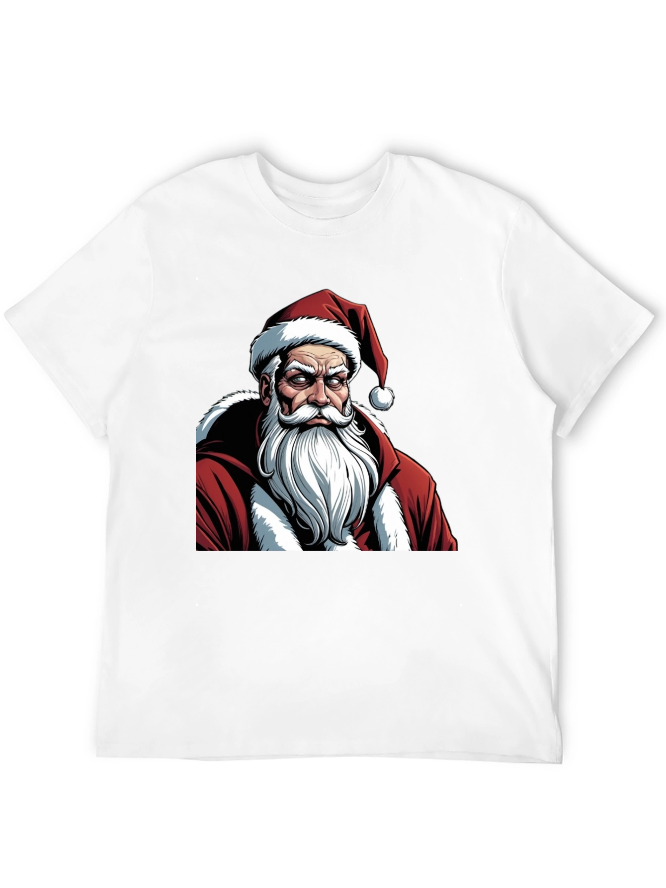 Grumpy Santa Graphic Tee - Holiday Humor T-Shirt
