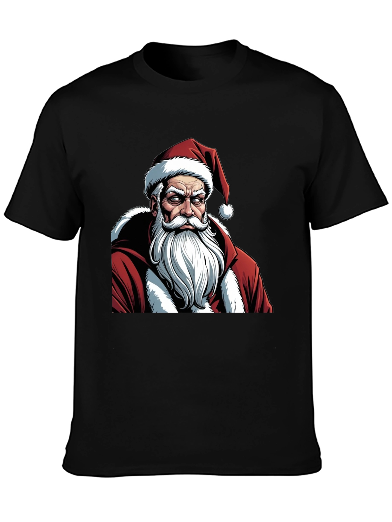 Grumpy Santa Graphic Tee - Holiday Humor T-Shirt