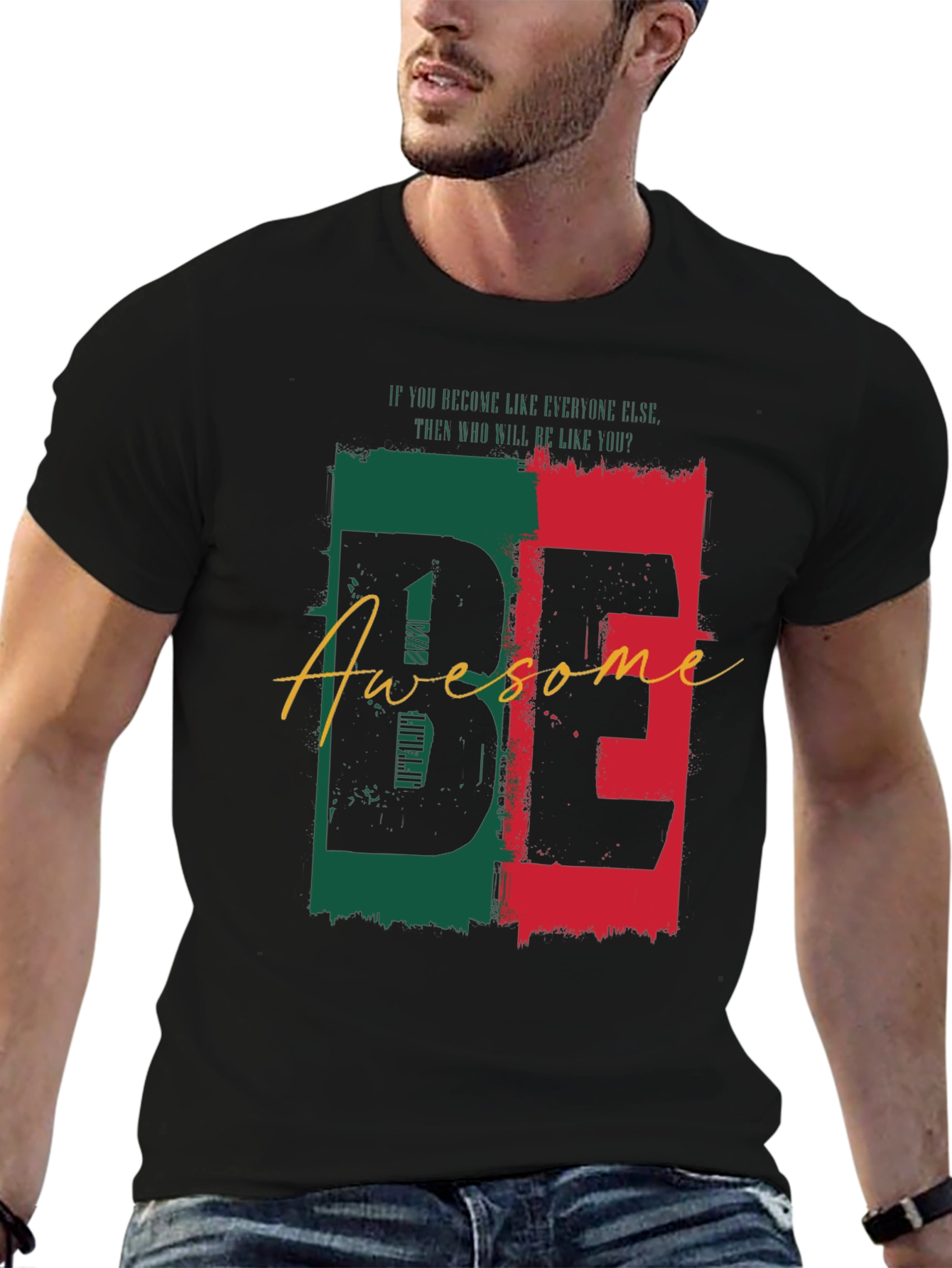 Be Awesome Black Graphic Tee