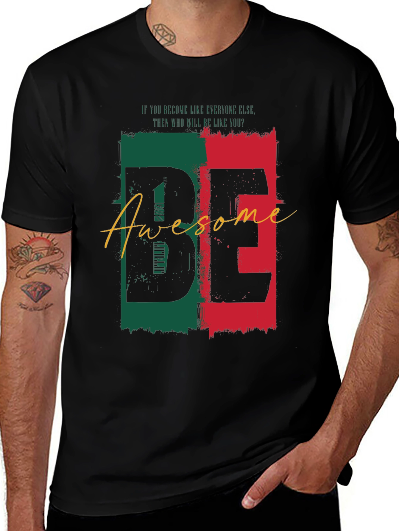 Be Awesome Black Graphic Tee