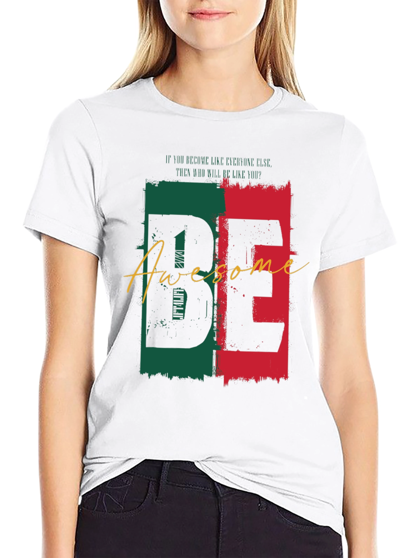 Be Awesome Black Graphic Tee