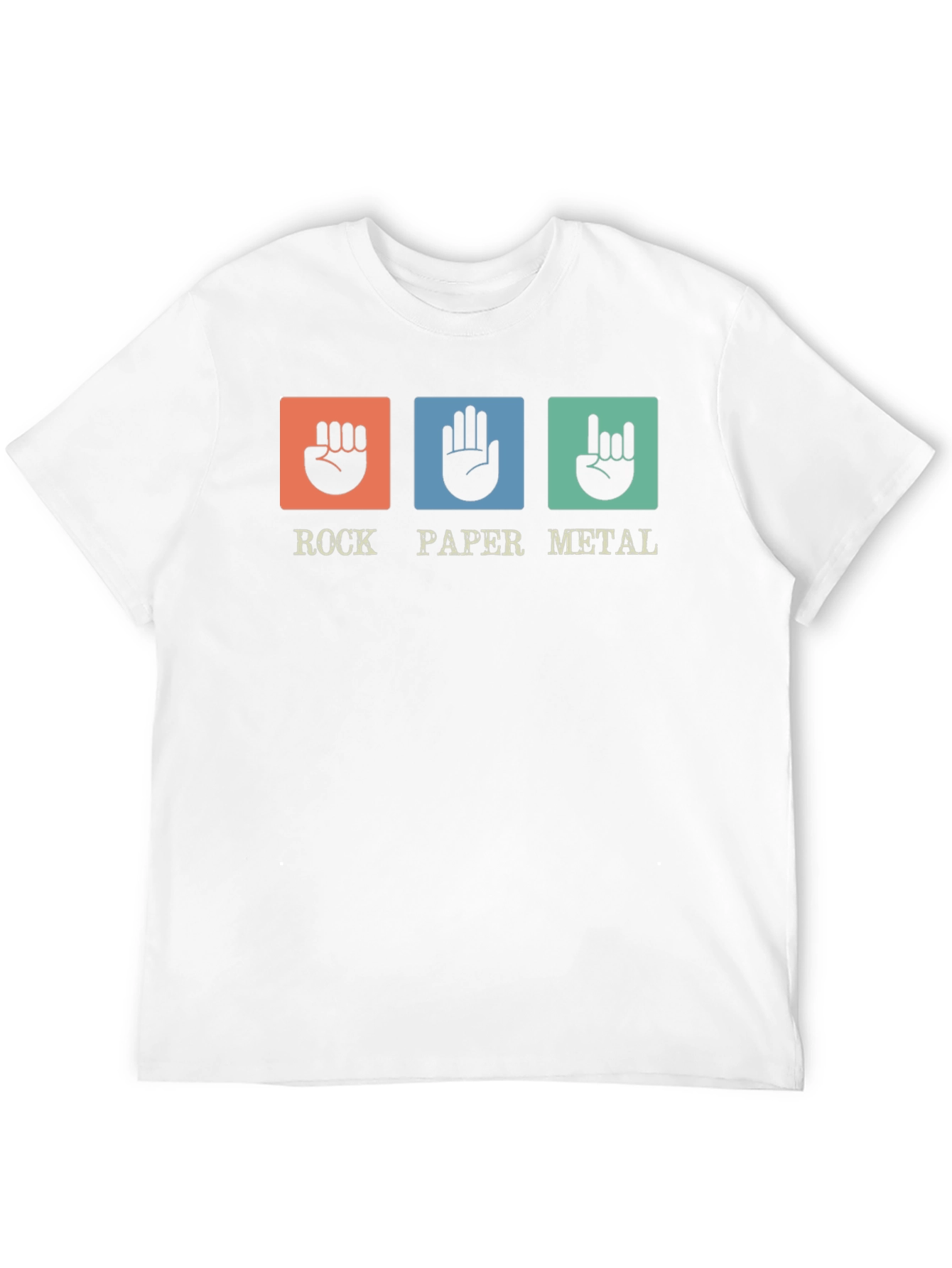 Rock Paper Metal T-Shirt - Funny Musician Tee