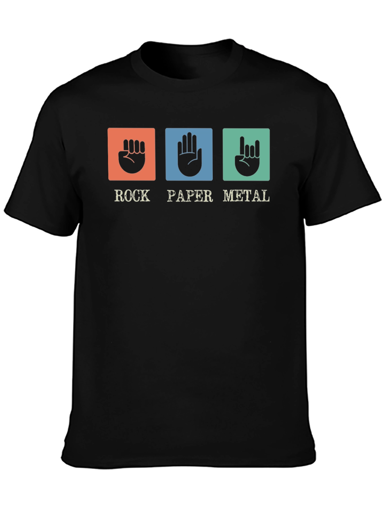 Rock Paper Metal T-Shirt - Funny Musician Tee