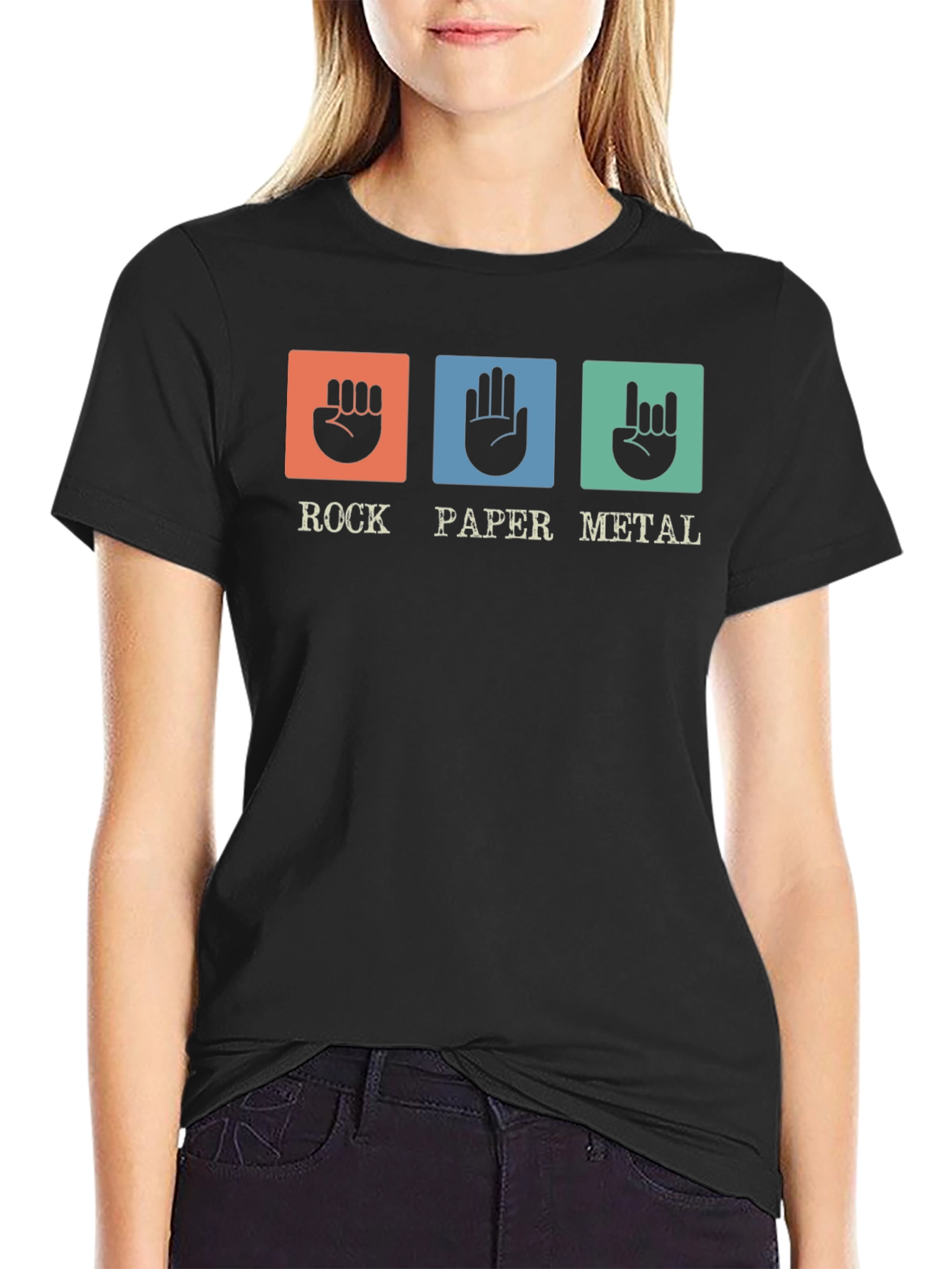 Rock Paper Metal T-Shirt - Funny Musician Tee
