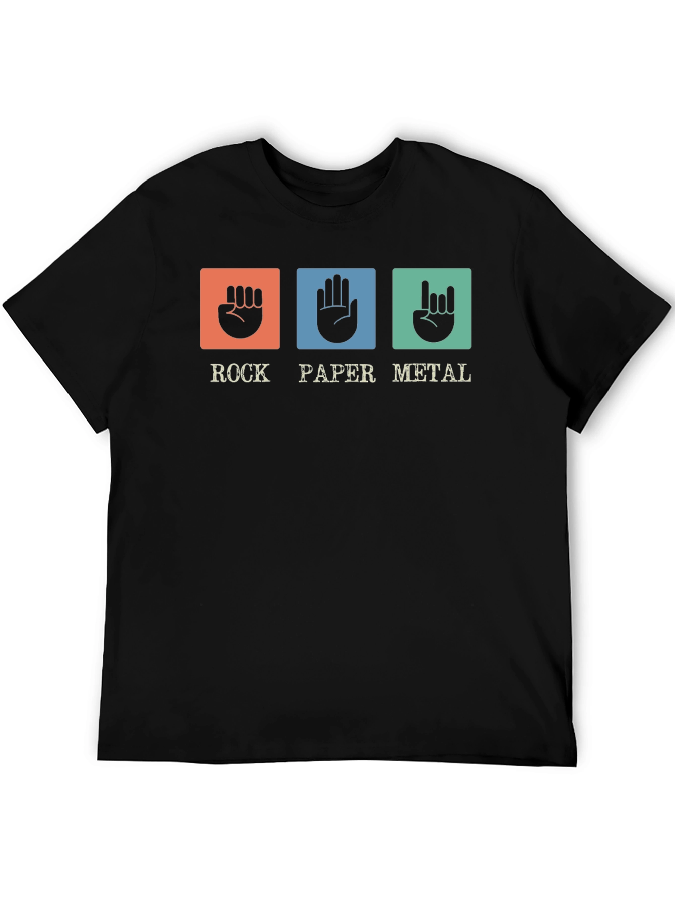 Rock Paper Metal T-Shirt - Funny Musician Tee