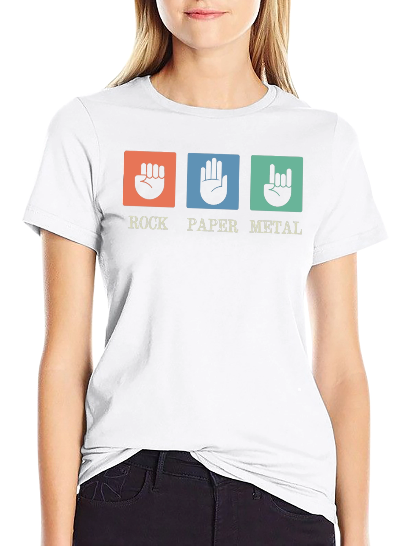 Rock Paper Metal T-Shirt - Funny Musician Tee