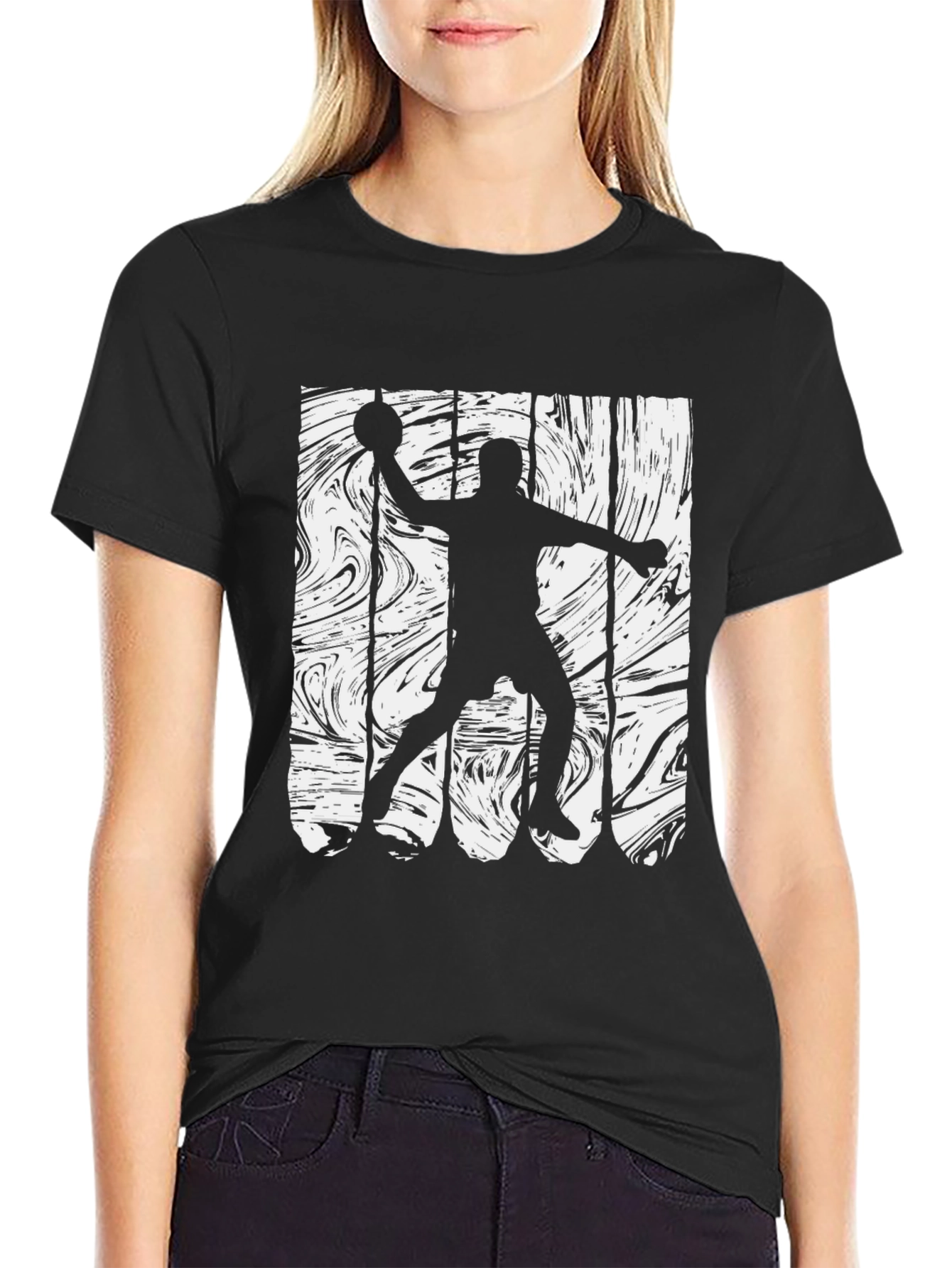 Handball Player Graphic T-Shirt