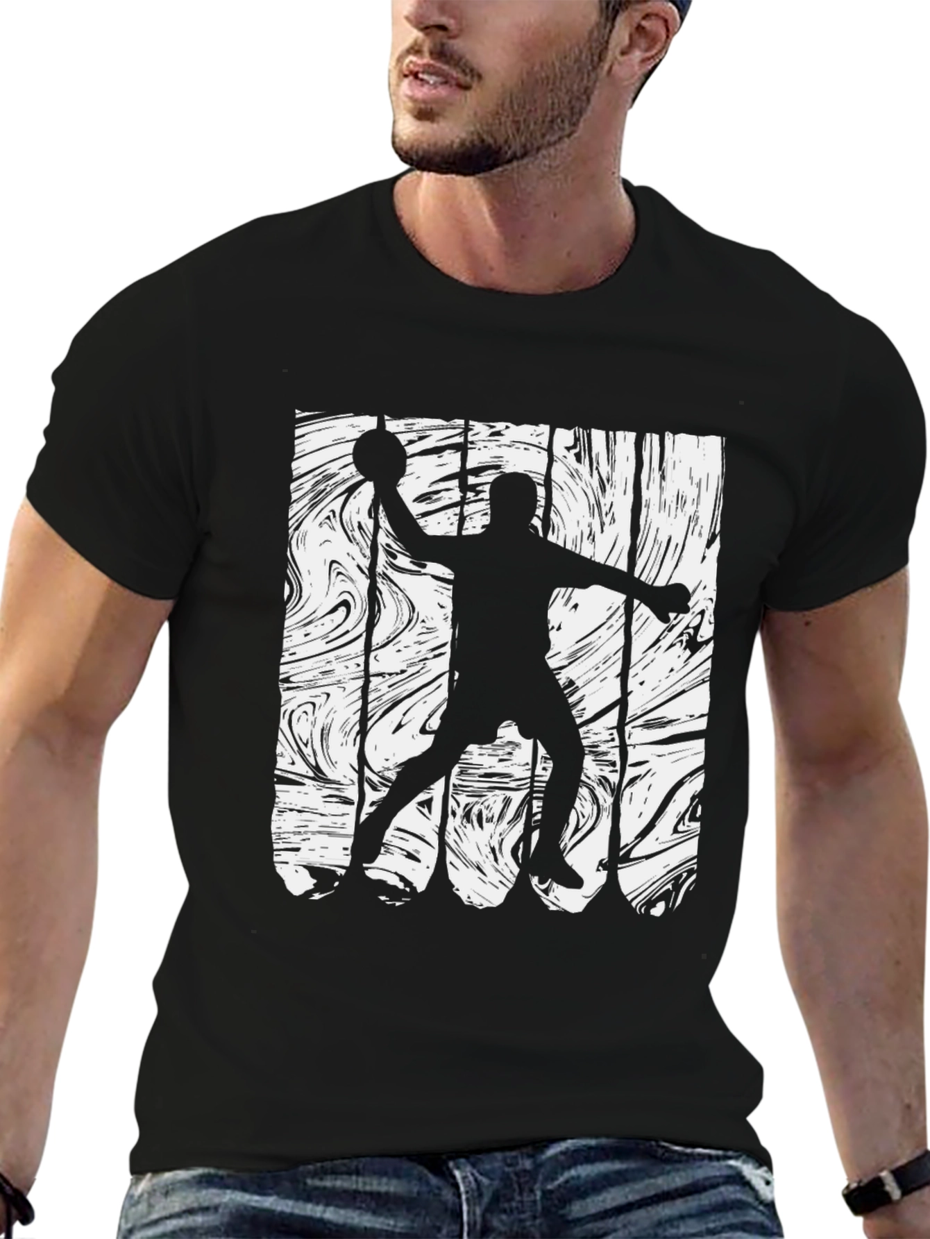 Handball Player Graphic T-Shirt