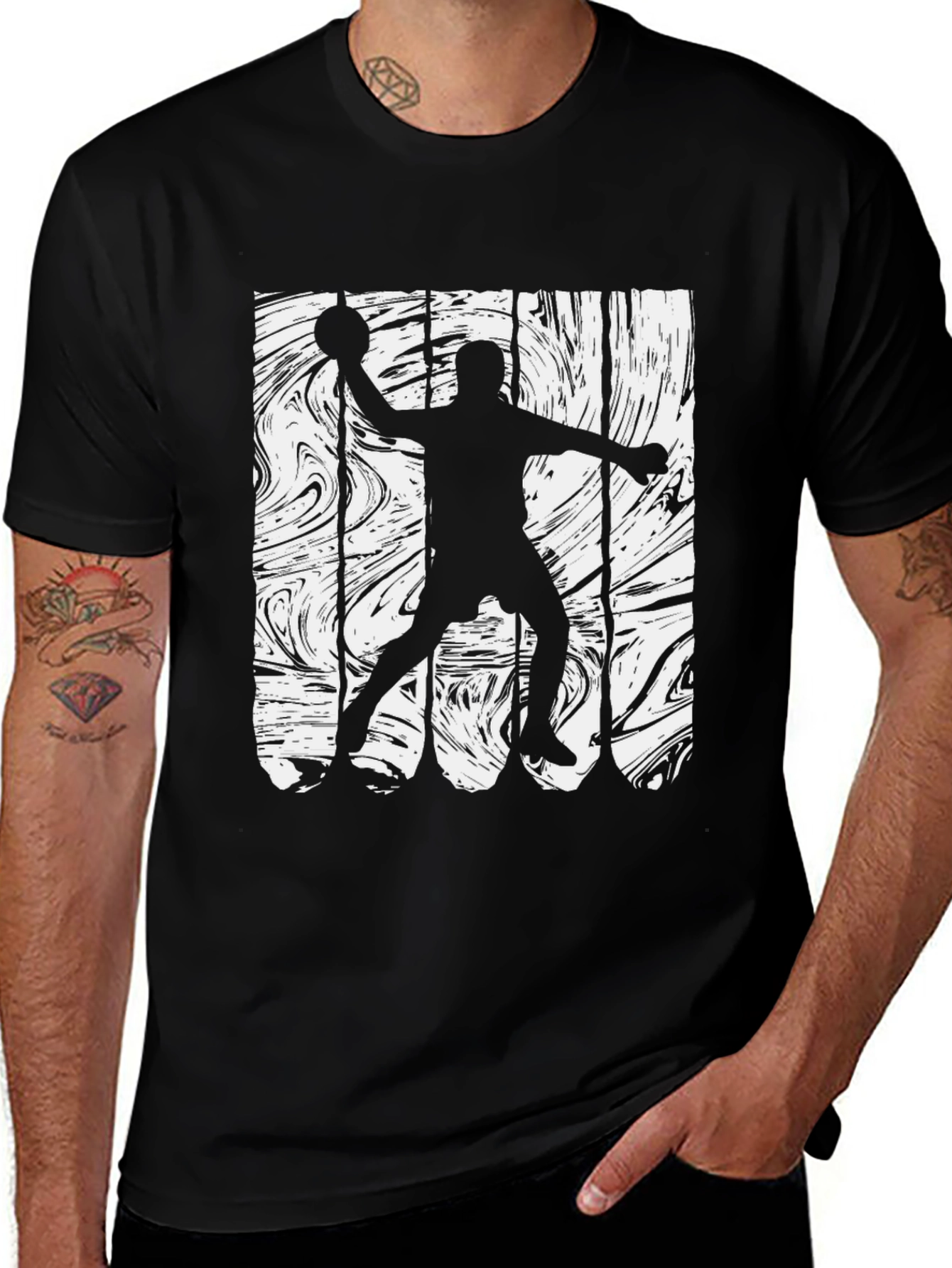 Handball Player Graphic T-Shirt