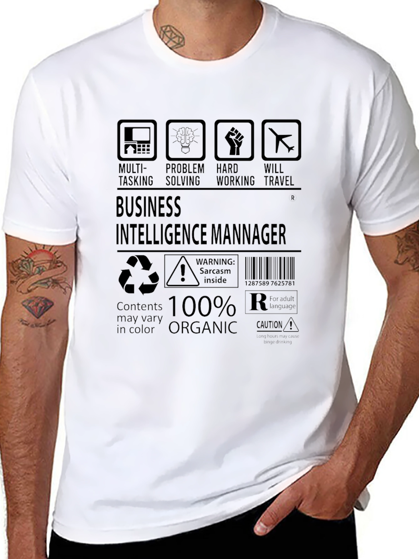 Business Intelligence Manager Organic Cotton T-Shirt