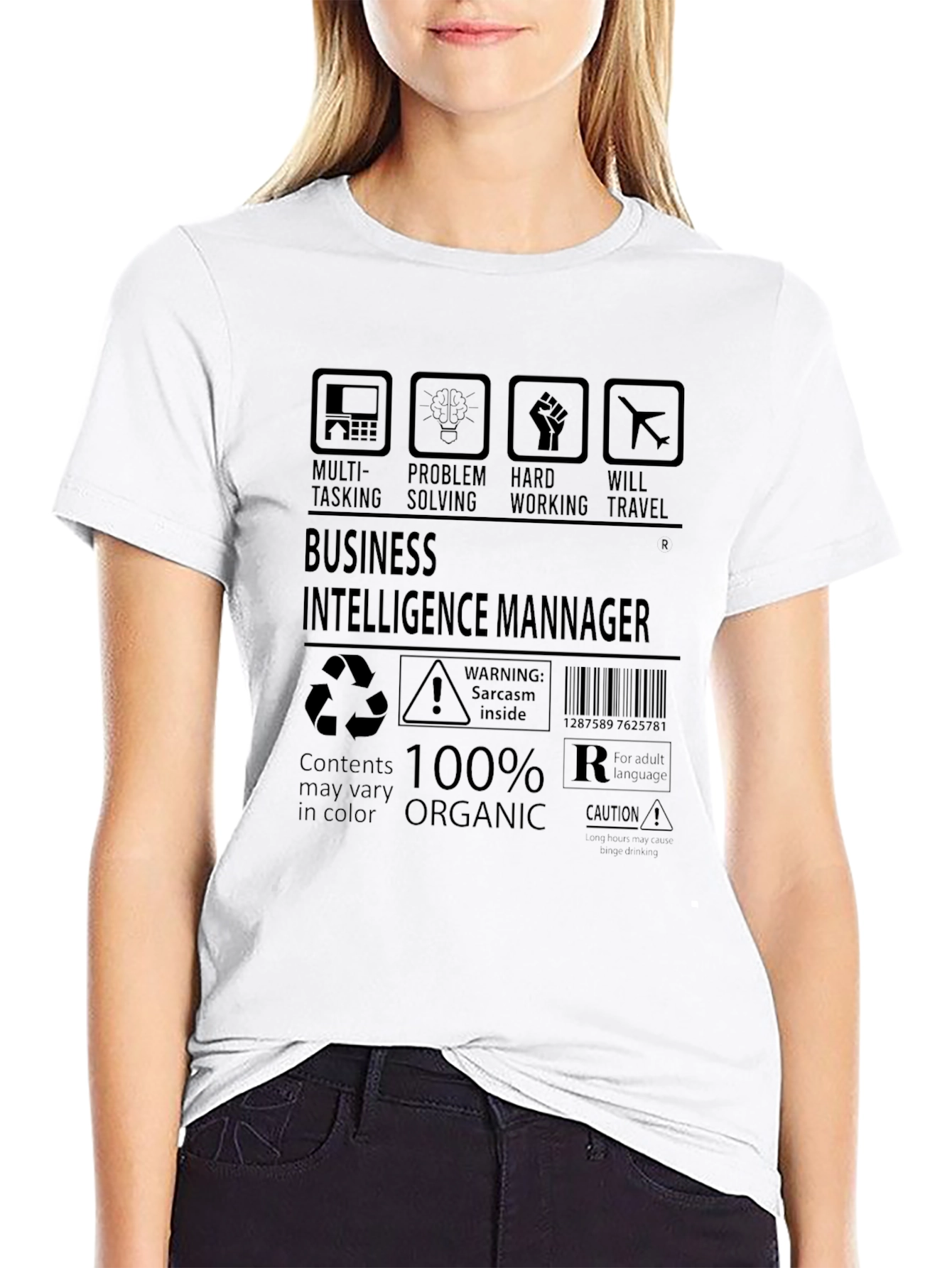 Business Intelligence Manager Organic Cotton T-Shirt