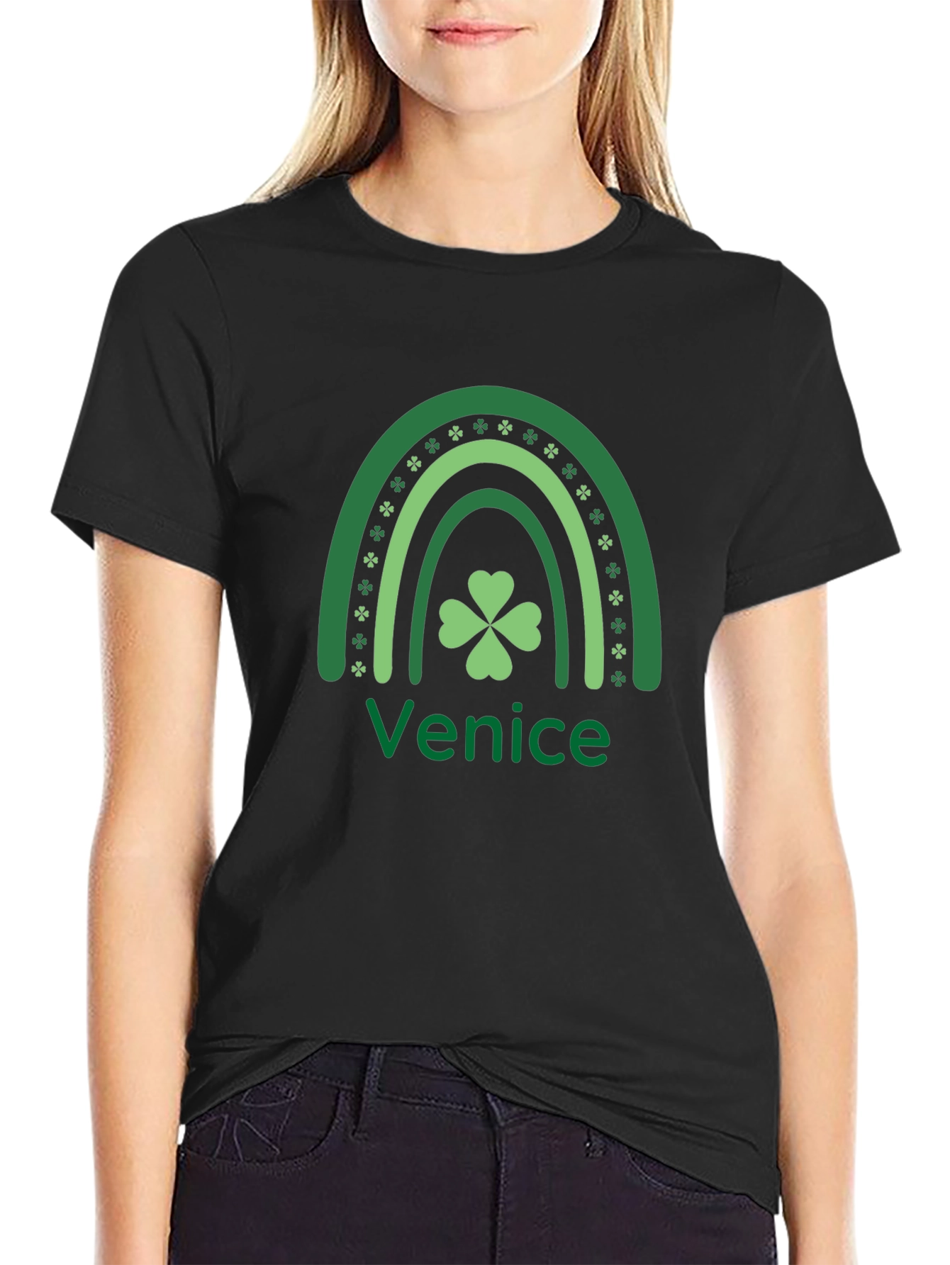 Venice St. Patricks Day Rainbow Clover T-Shirt
