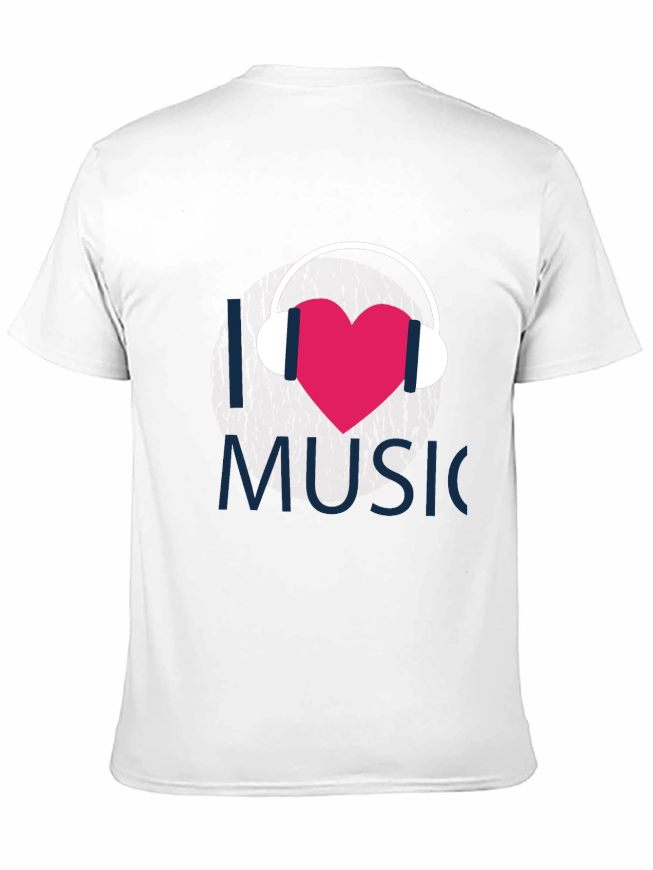 I Love Music T-Shirt Black Mens Casual Wear