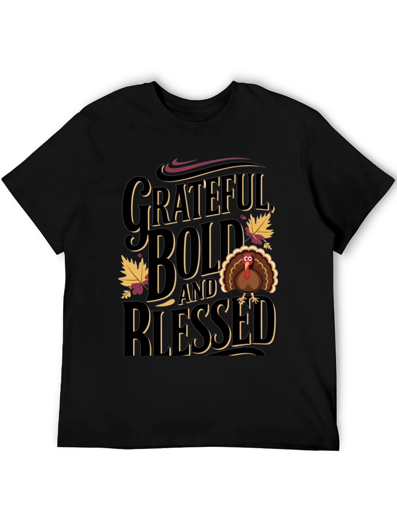 Grateful Bold Blessed Thanksgiving T-Shirt