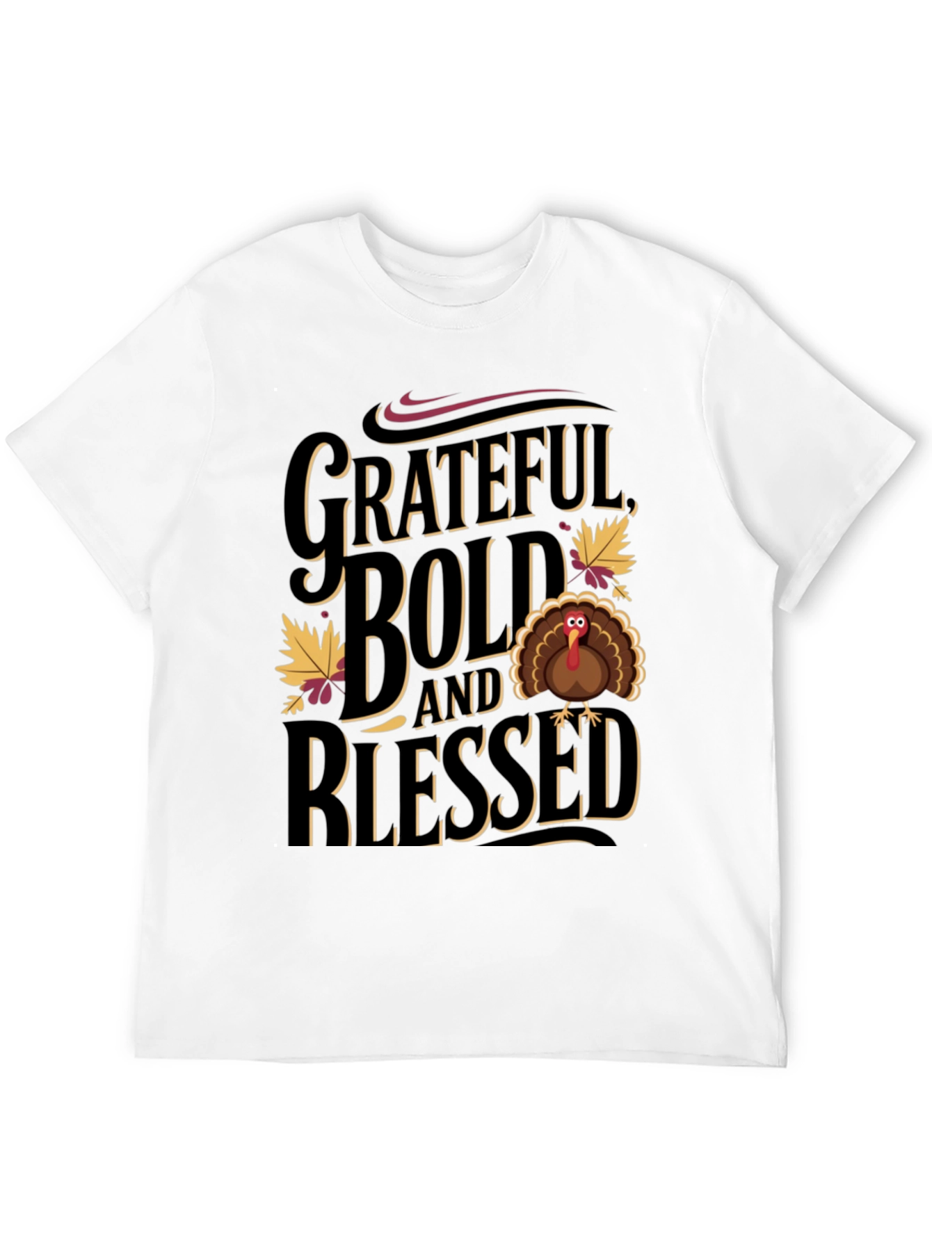 Grateful Bold Blessed Thanksgiving T-Shirt