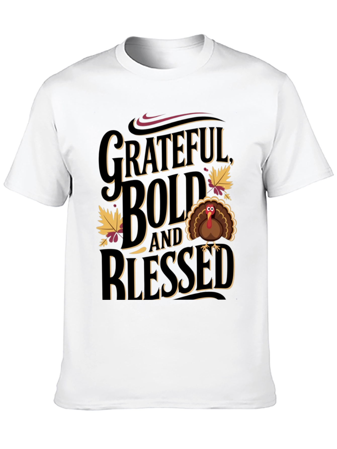 Grateful Bold Blessed Thanksgiving T-Shirt
