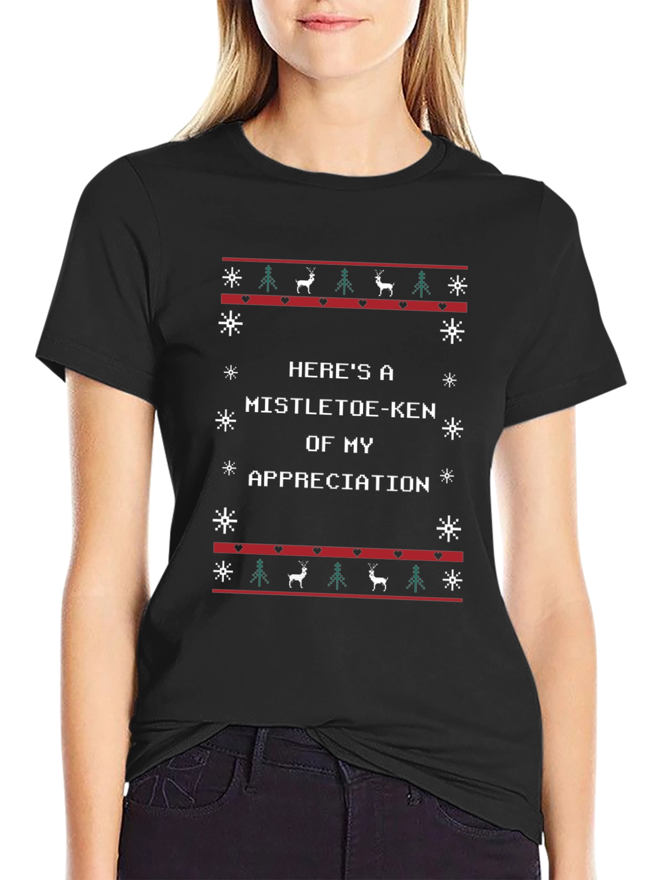 Funny Christmas T-Shirt - Mistletoe-Ken Appreciation