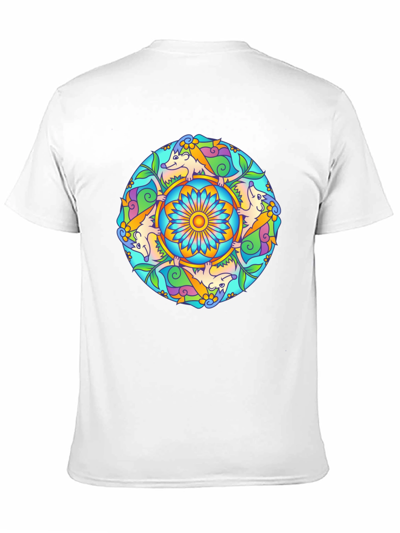 Whimsical Hedgehog Mandala T-Shirt