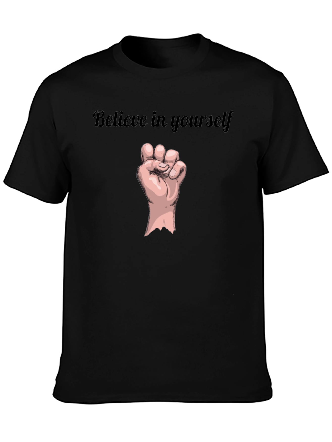 Believe in Yourself Black Graphic Tee