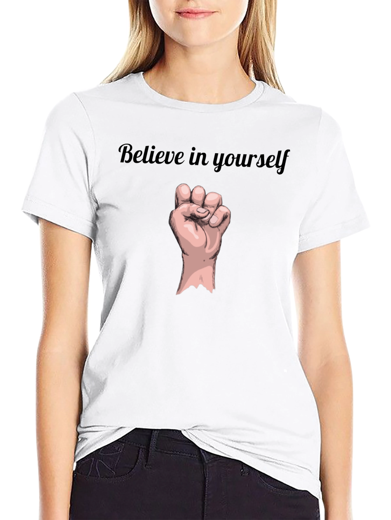 Believe in Yourself Black Graphic Tee