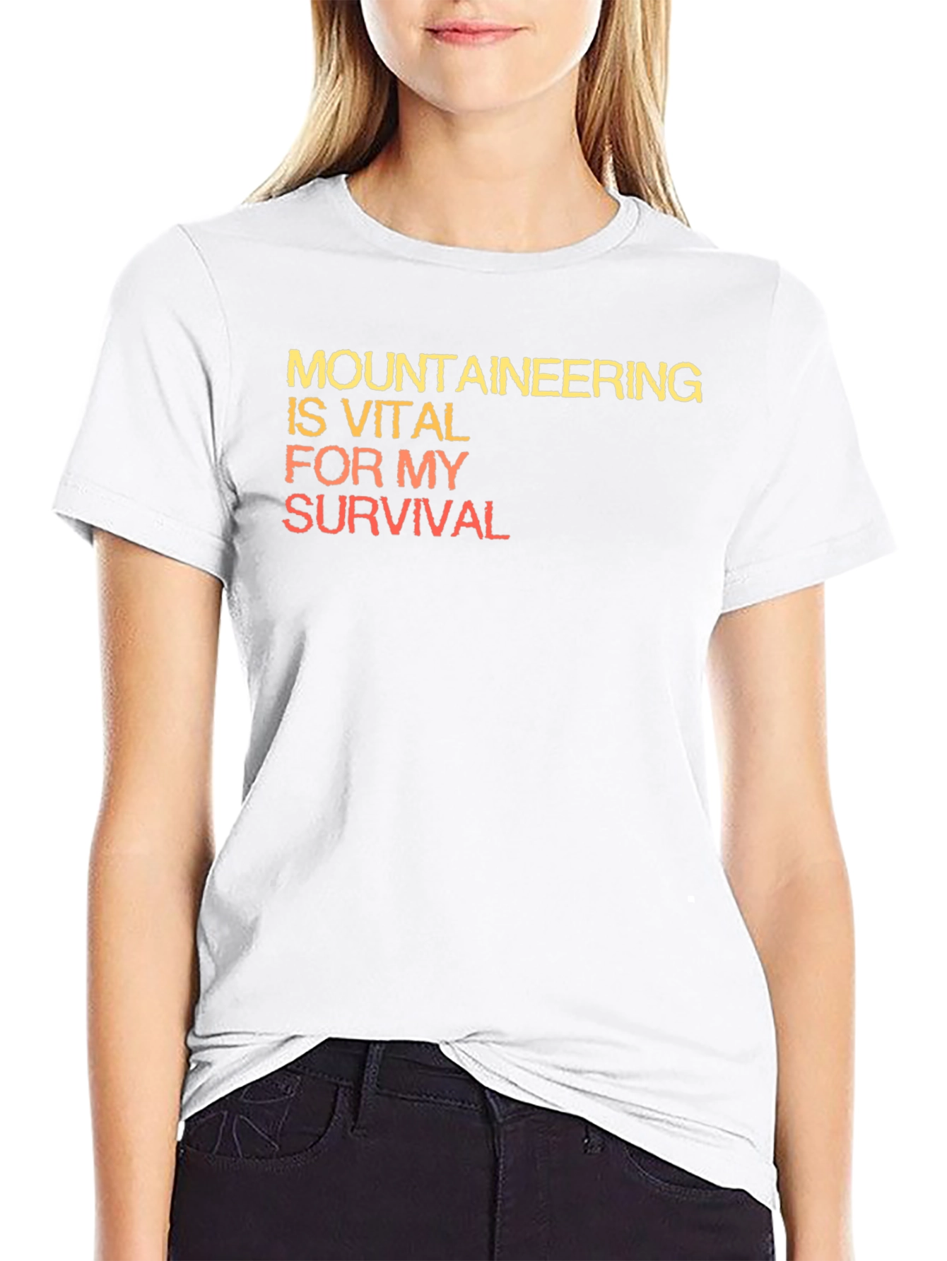 Mountaineering Vital For My Survival Black T-Shirt
