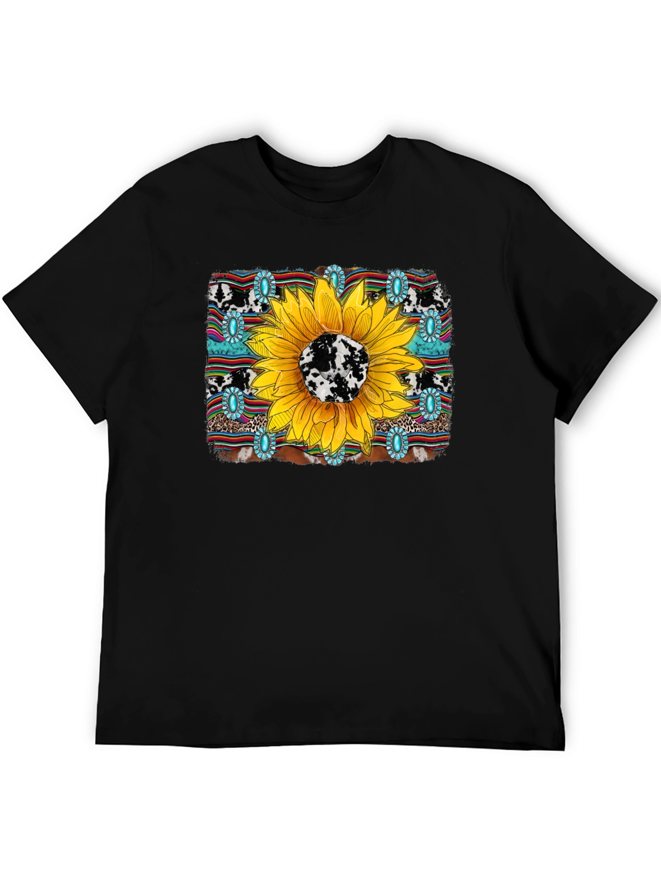 Sunflower Cow Print Graphic Tee