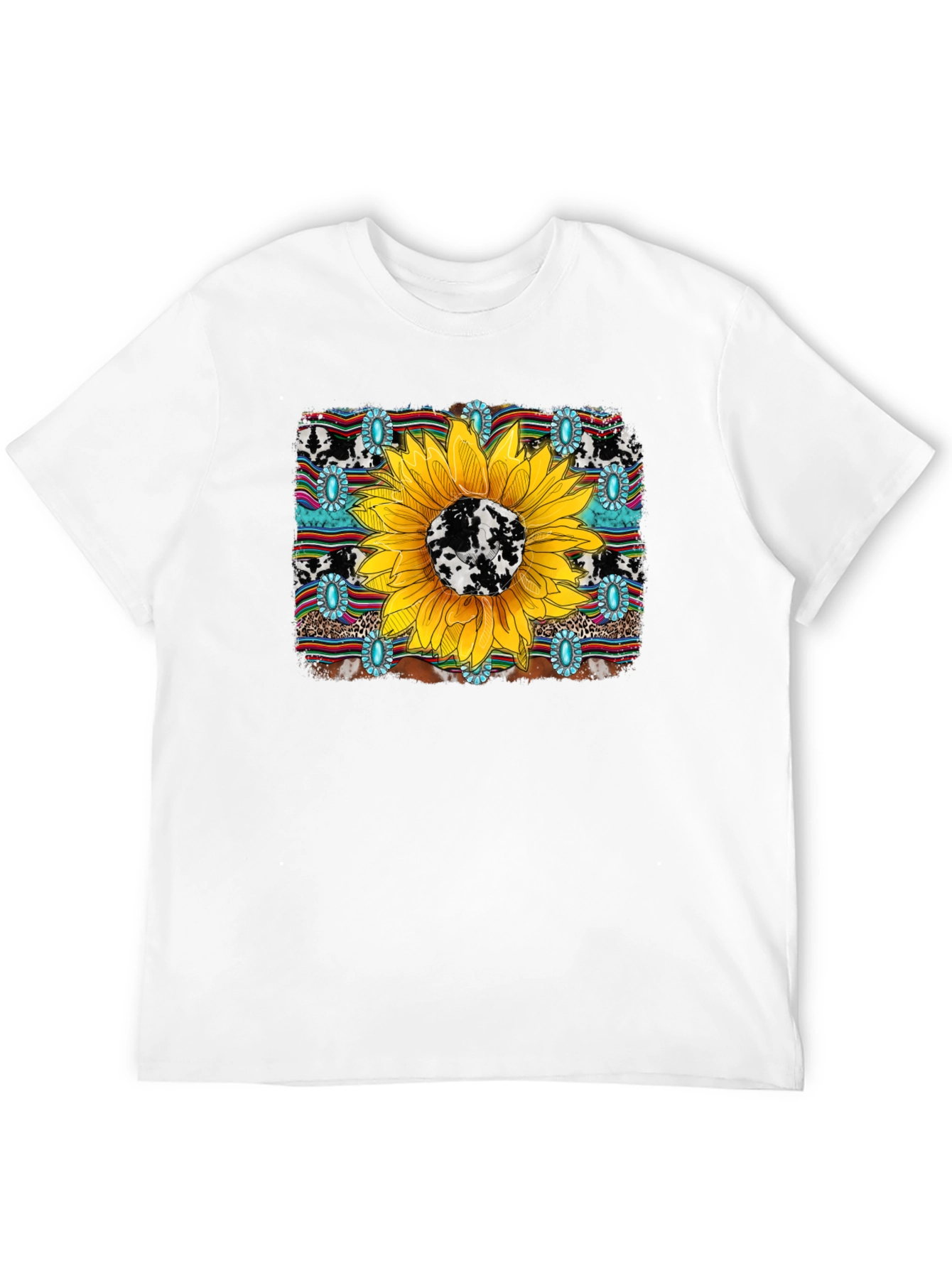 Sunflower Cow Print Graphic Tee