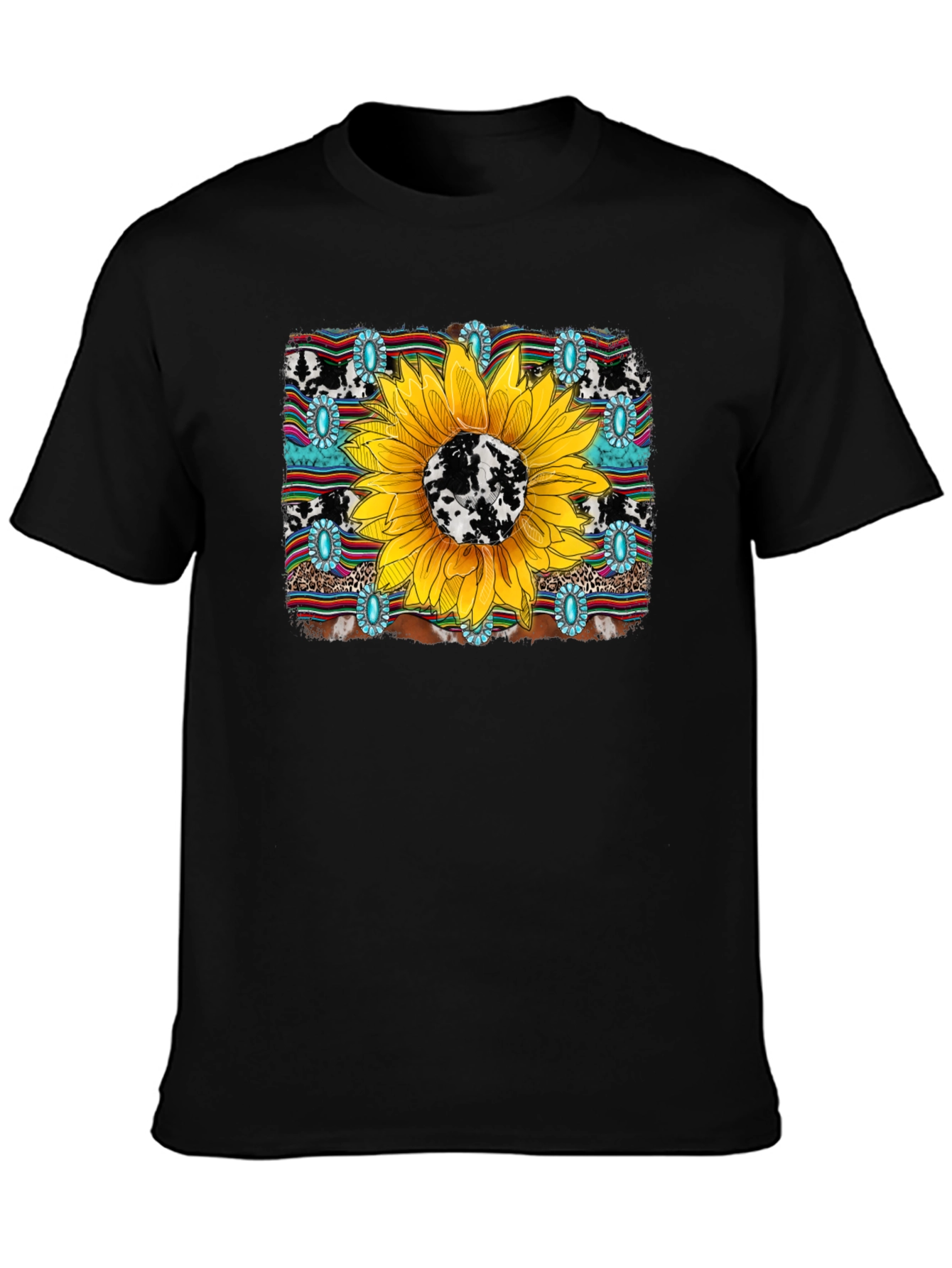 Sunflower Cow Print Graphic Tee
