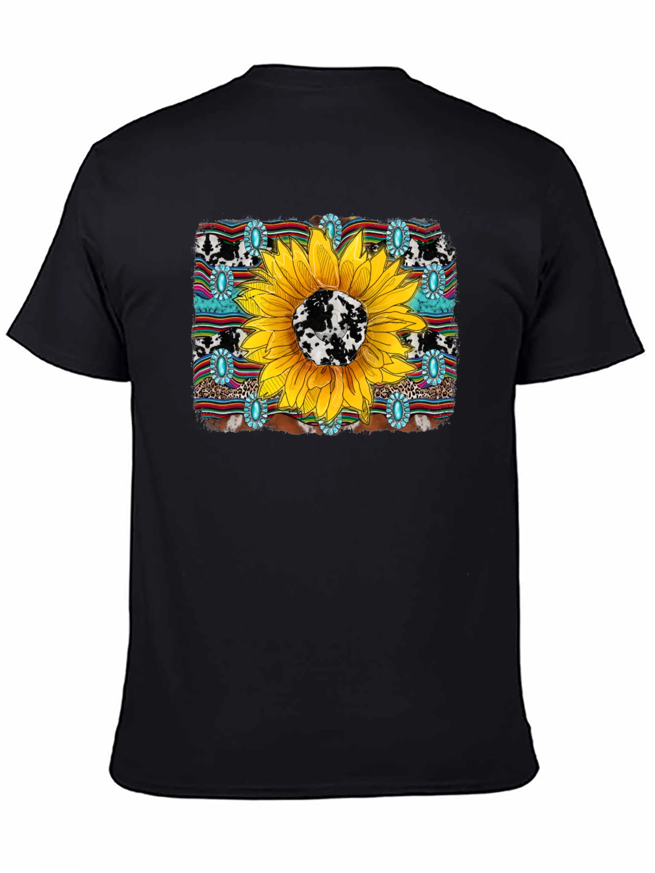 Sunflower Cow Print Graphic Tee