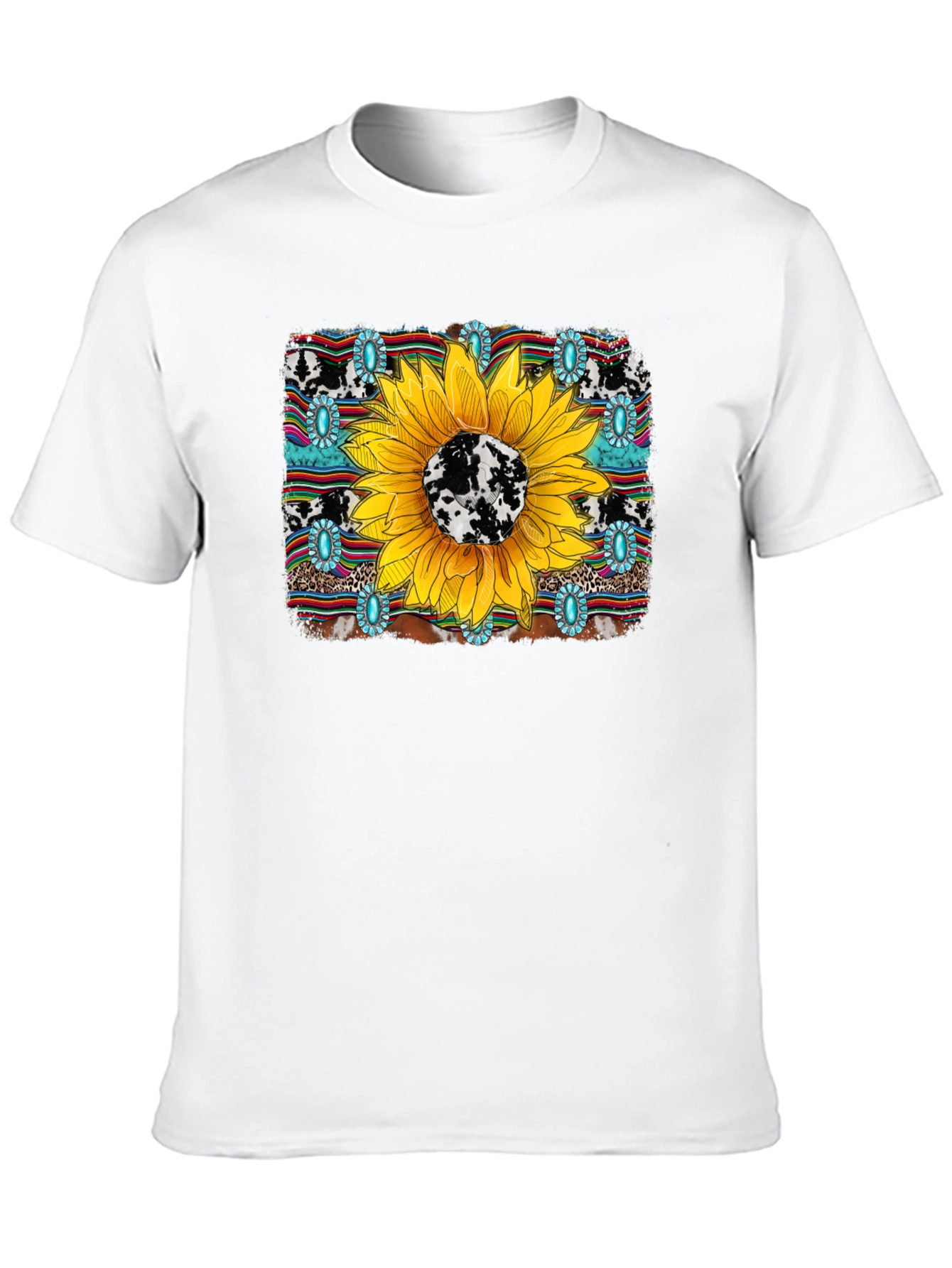 Sunflower Cow Print Graphic Tee