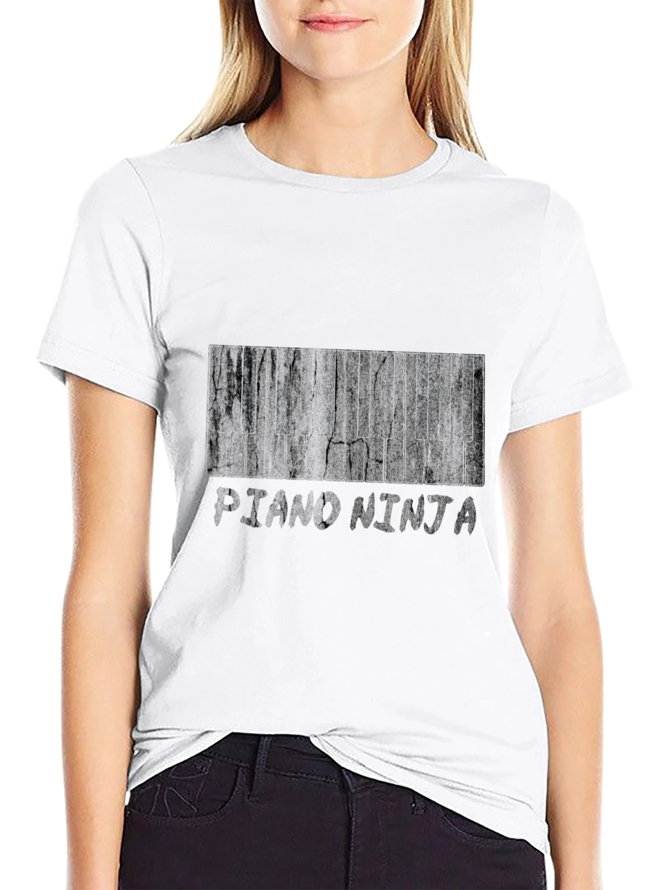 Piano Ninja Black T-Shirt