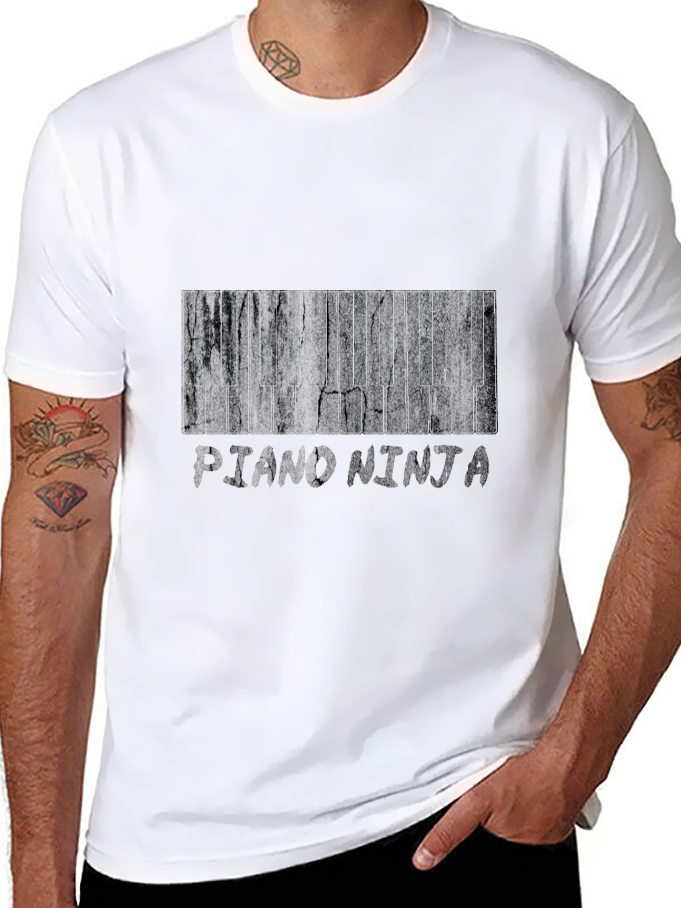 Piano Ninja Black T-Shirt