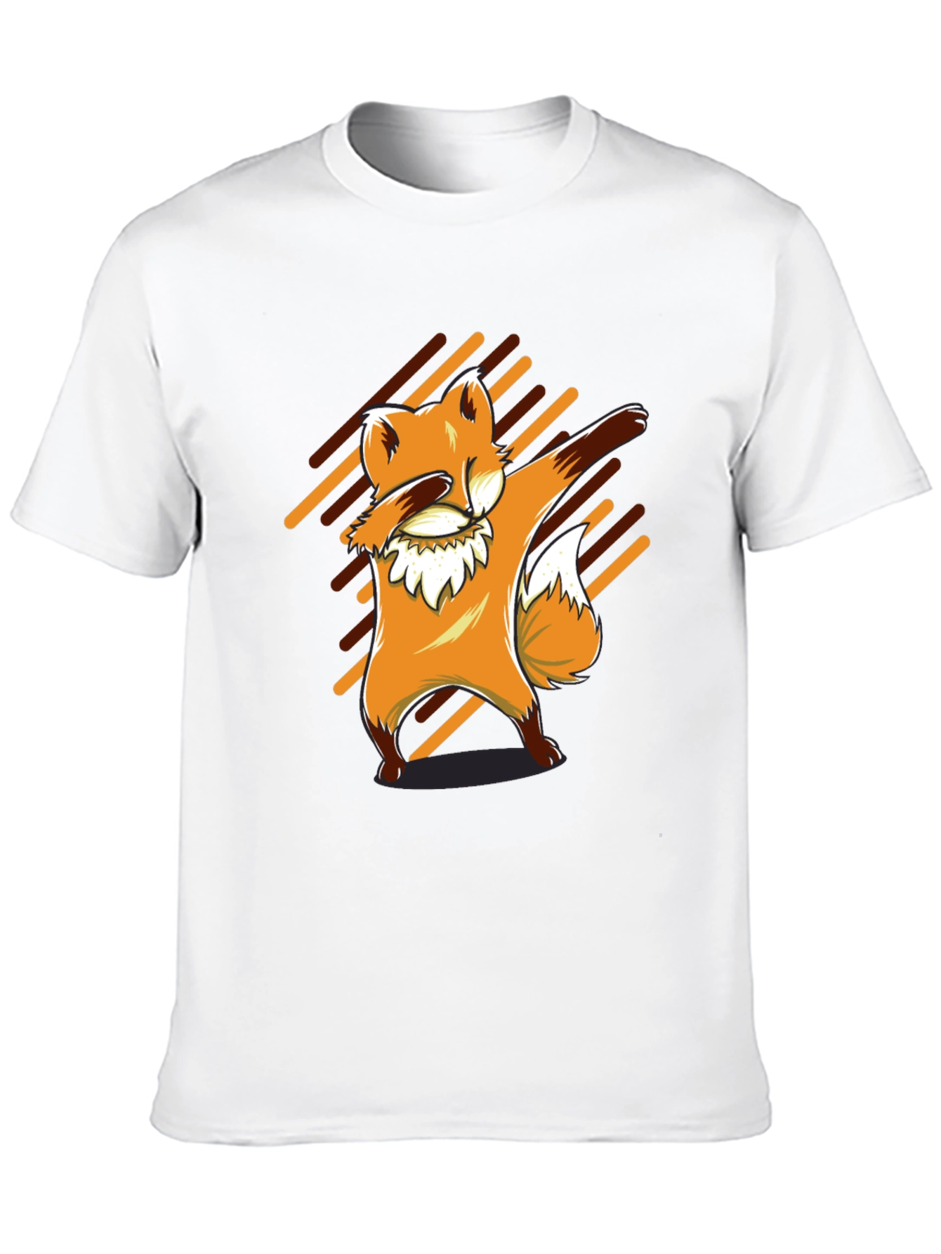 Dabbing Fox Graphic Tee - Black Cotton T-Shirt