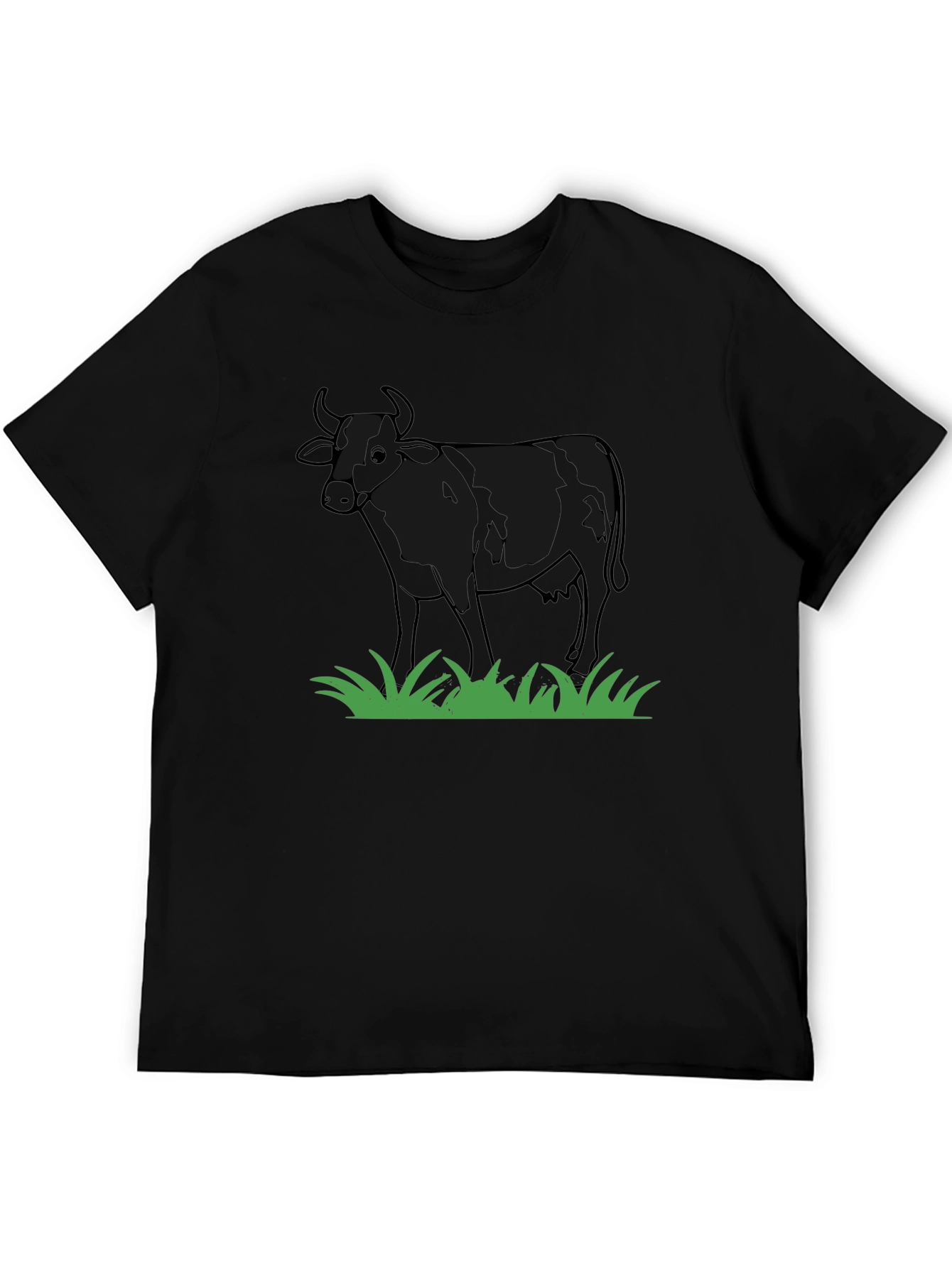Cow Graphic T-Shirt - Black
