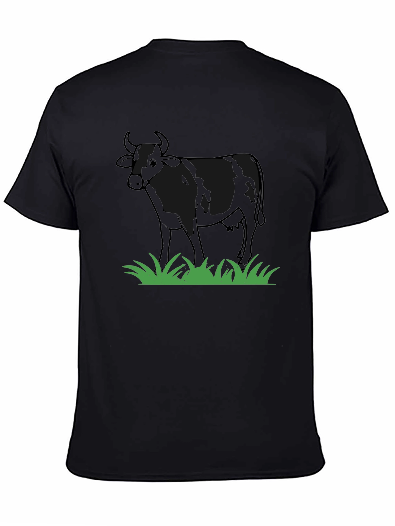 Cow Graphic T-Shirt - Black